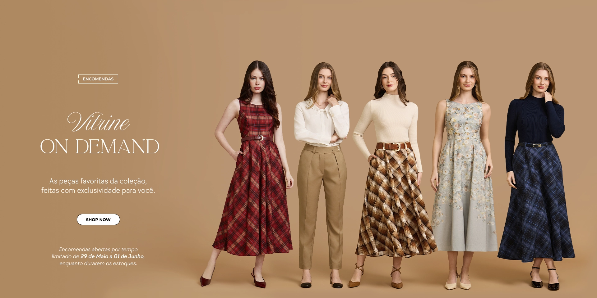 ON DEMAND - Cordélias, saias xadrez,Camisa spencer