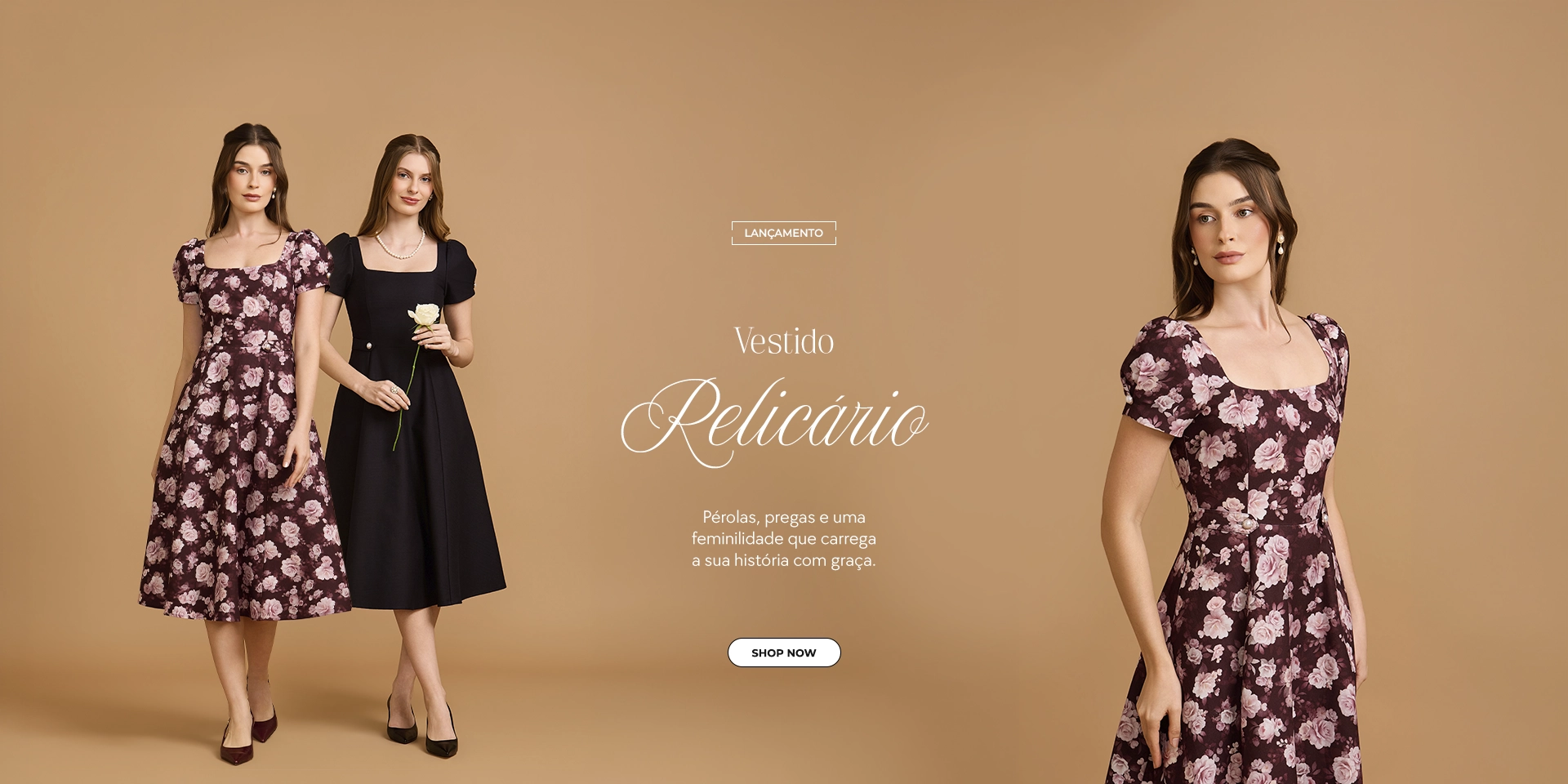 Vestido Midi Relicário - HOME