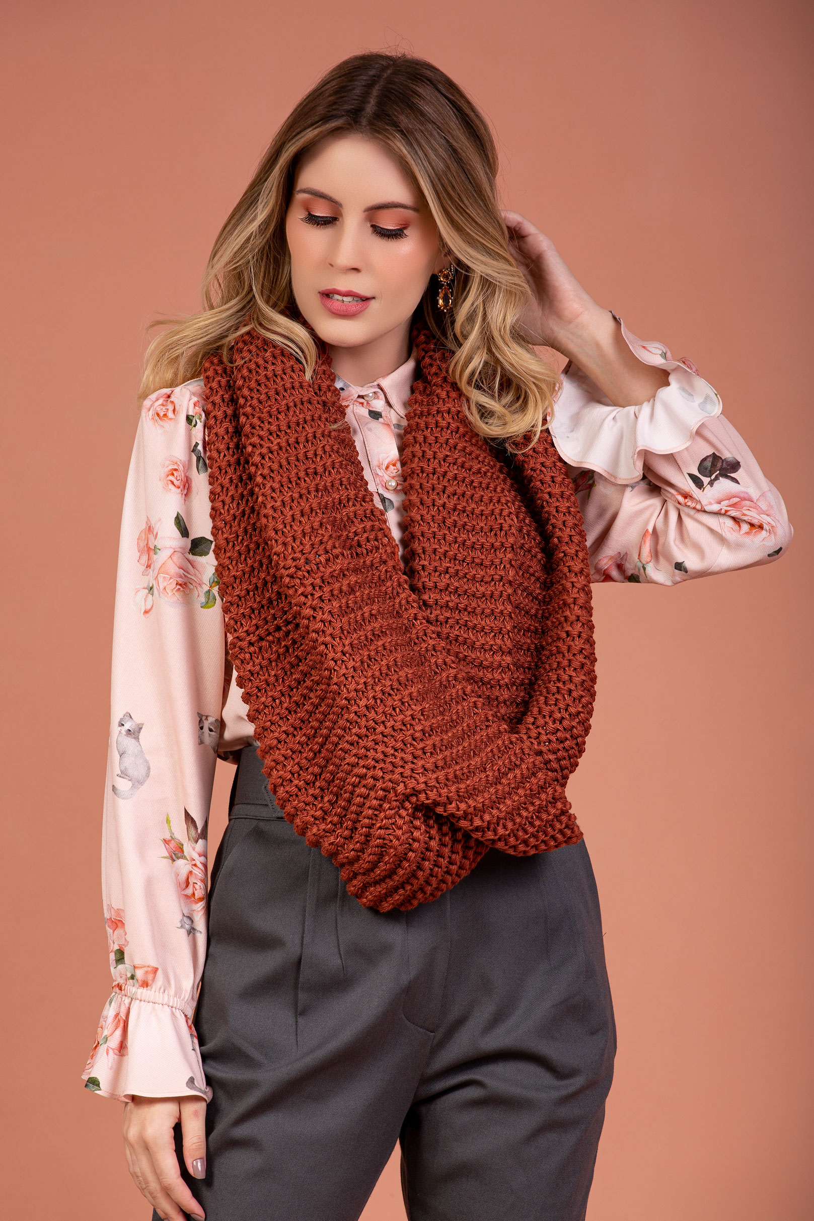 Scarf Tricot Rosewood