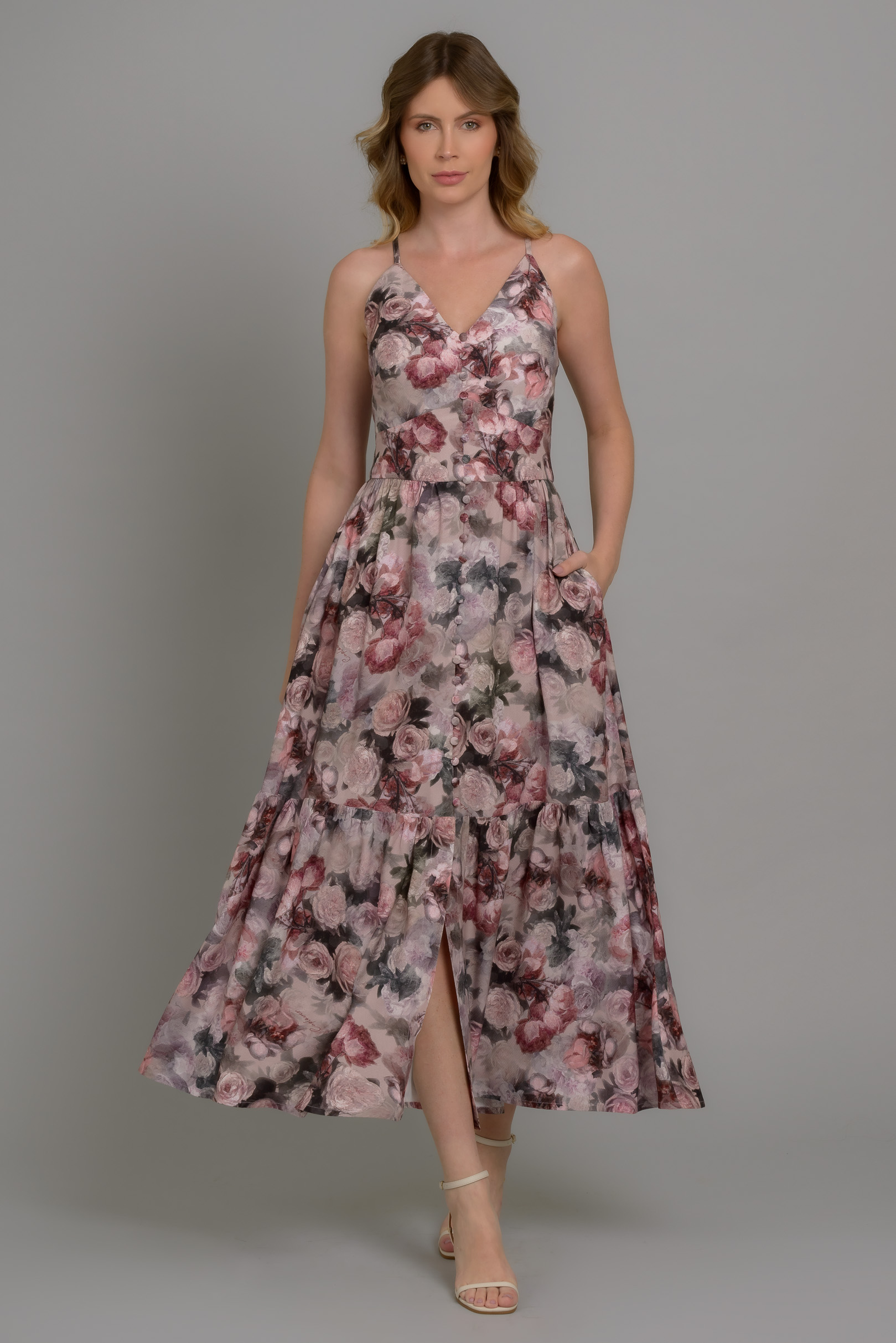 Vestido Supermidi Floral Angel