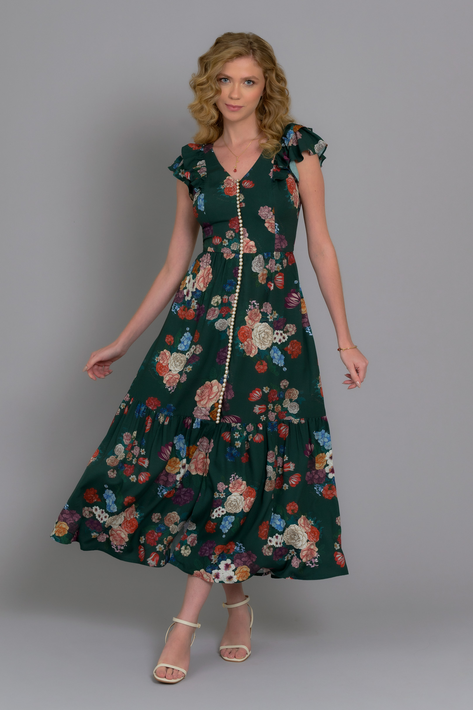 Vestido Supermidi Flor de Van Gogh
