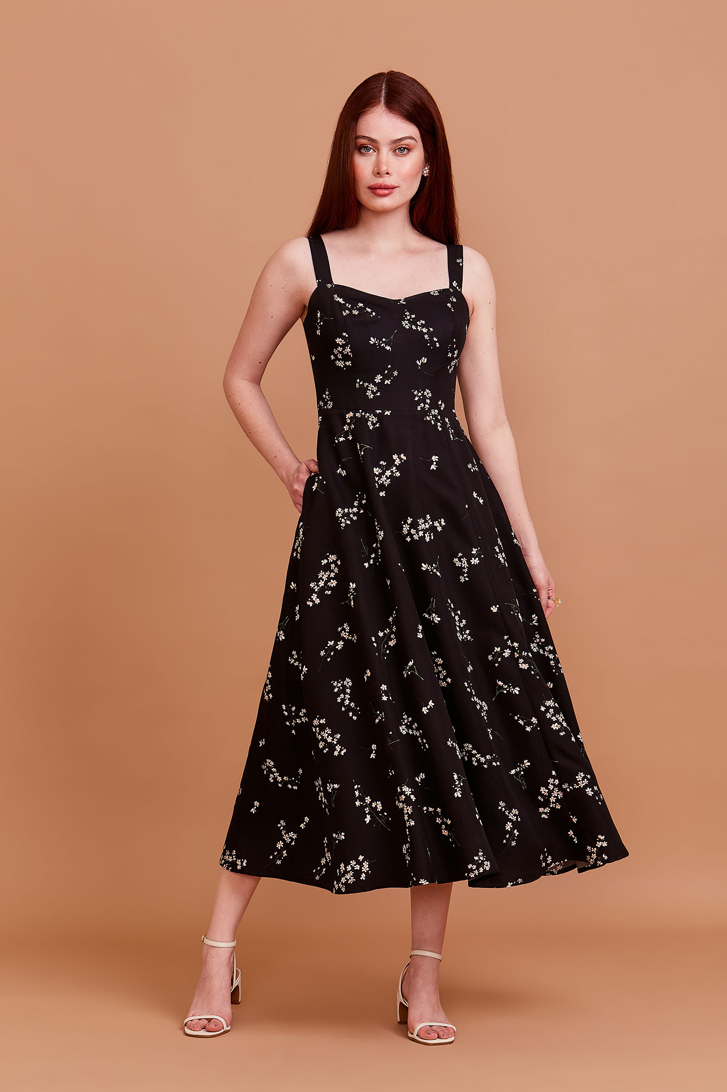 Vestido Supermidi Classy Floral Jasmin