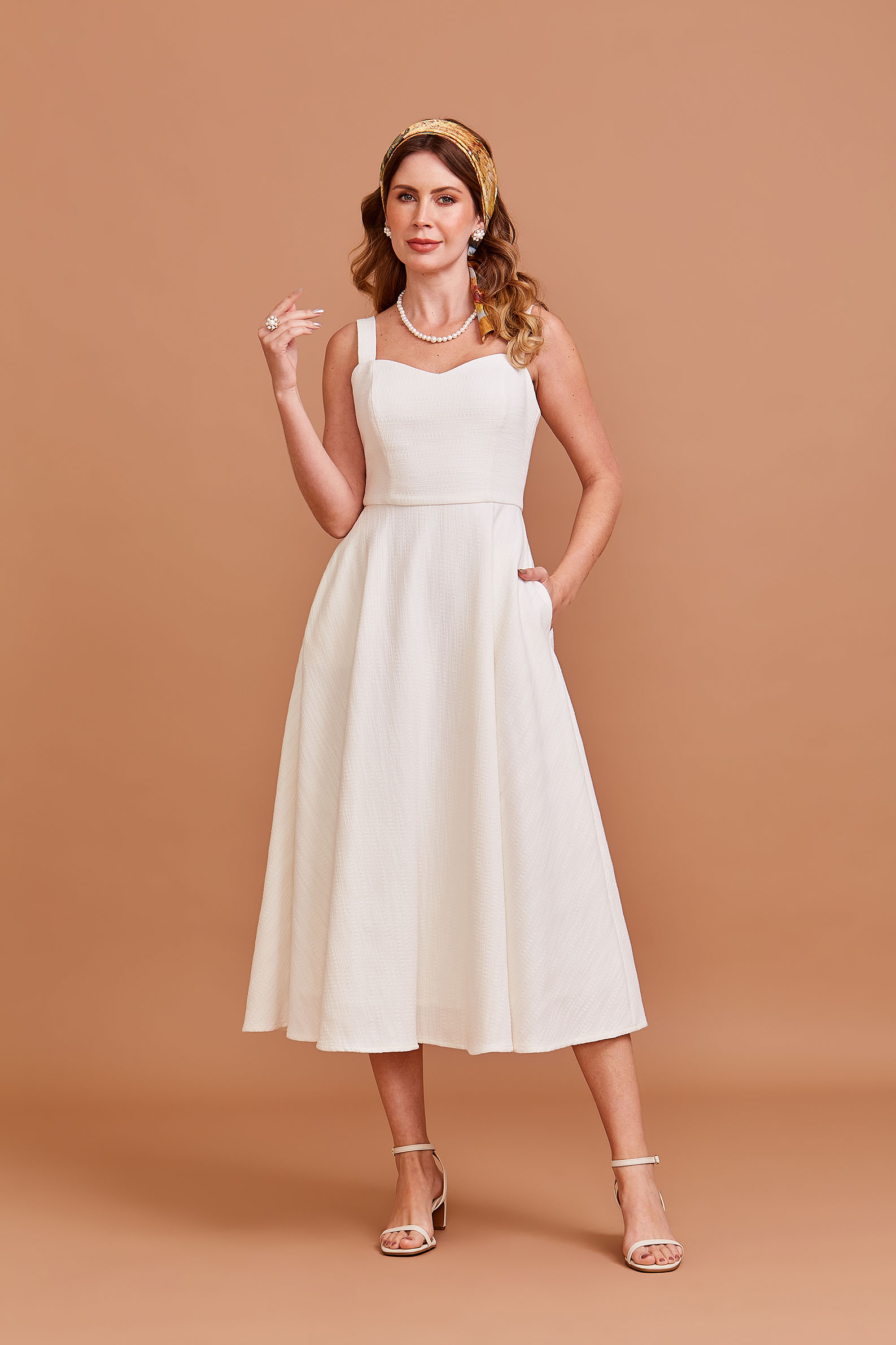 Vestido Supermidi Classy Off White