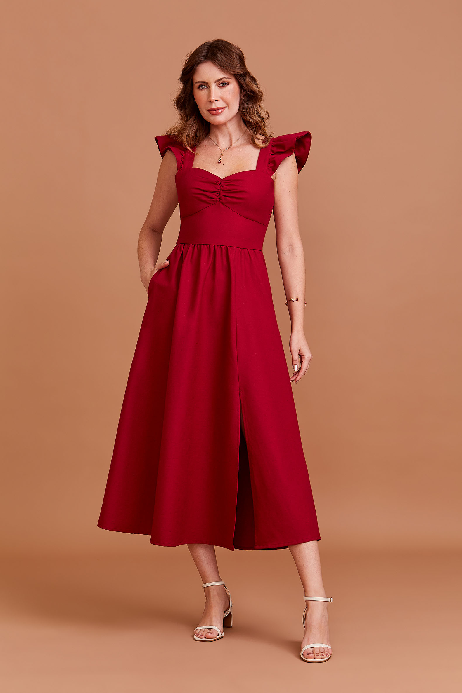 Vestido Supermidi Clarissa Cherry