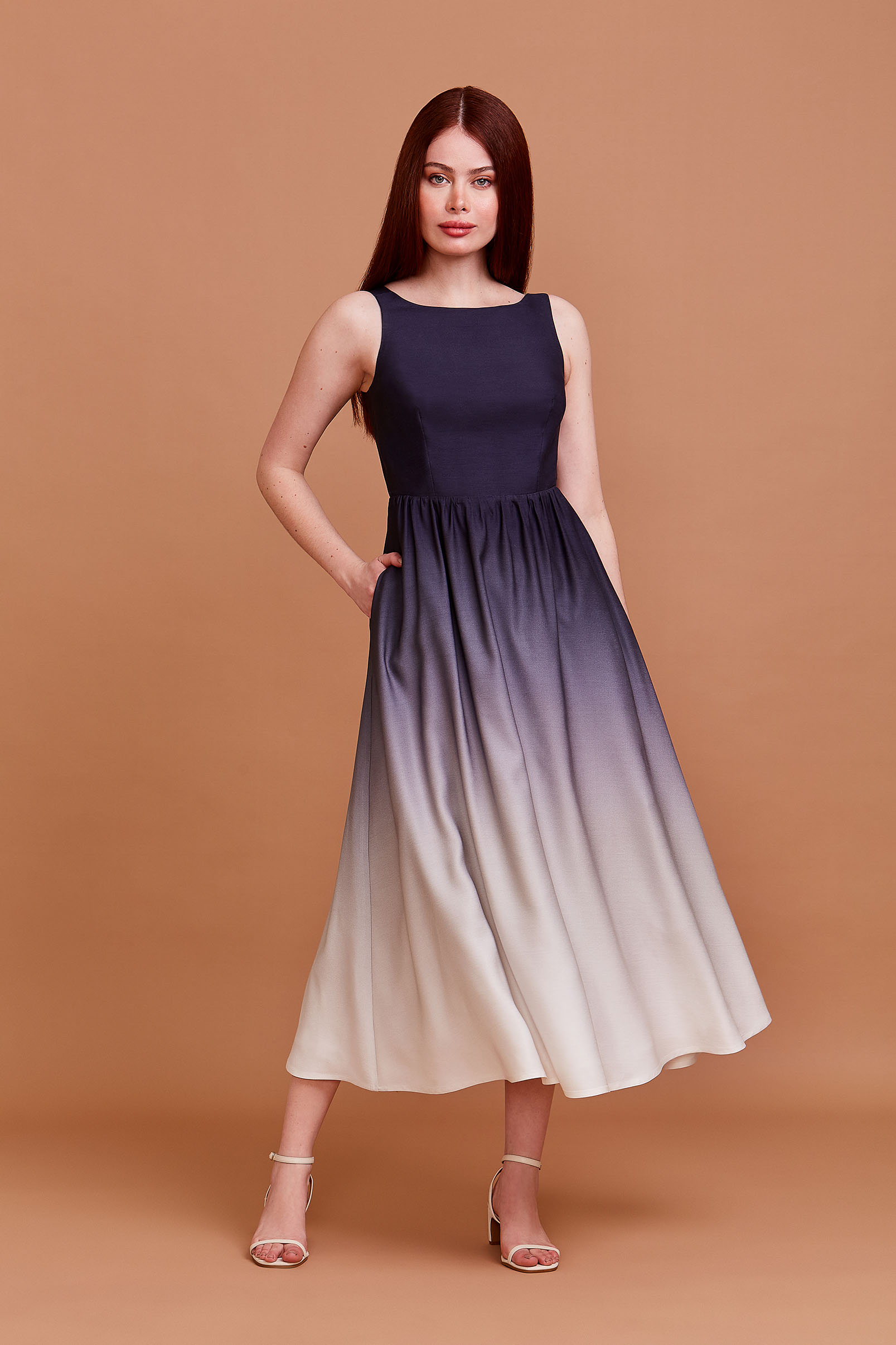 Vestido Midi Aurora Blue