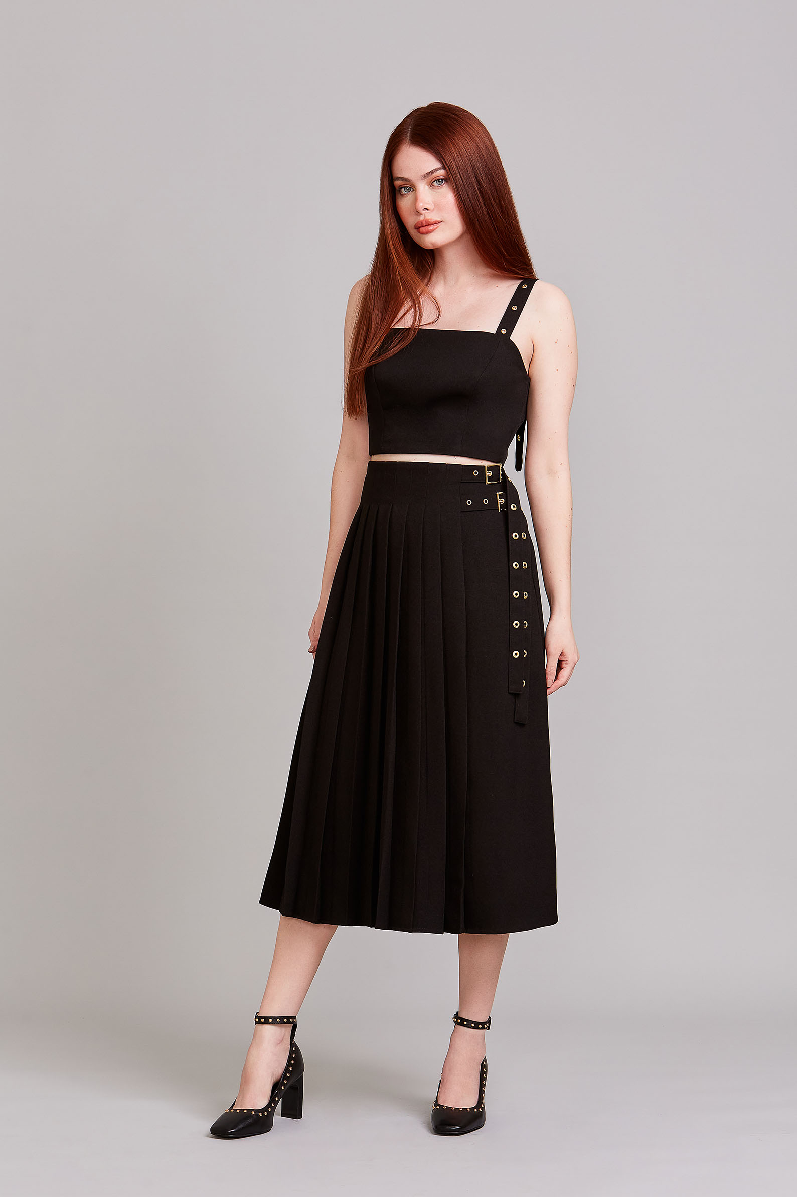 Saia Midi Íris Black