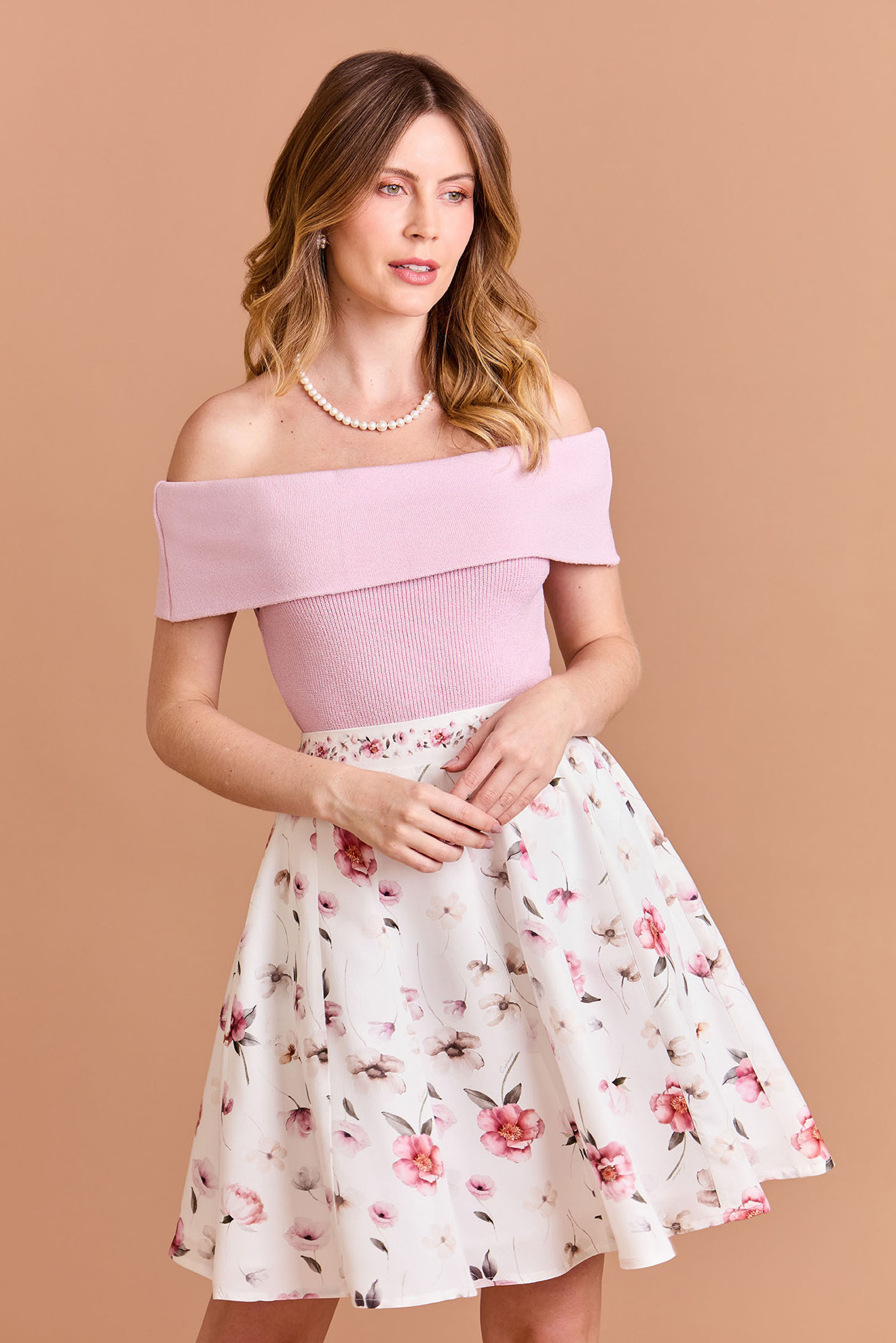 Blusa Basic Mood Off Shoulder Malva