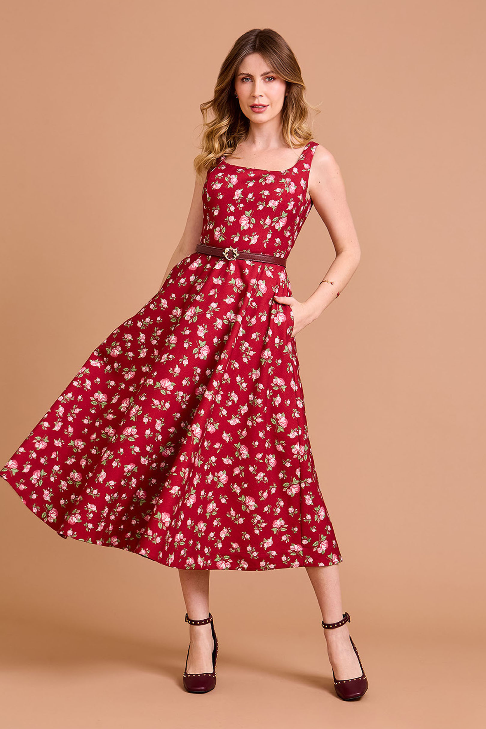 Vestido Midi Sicília Floral Blooming