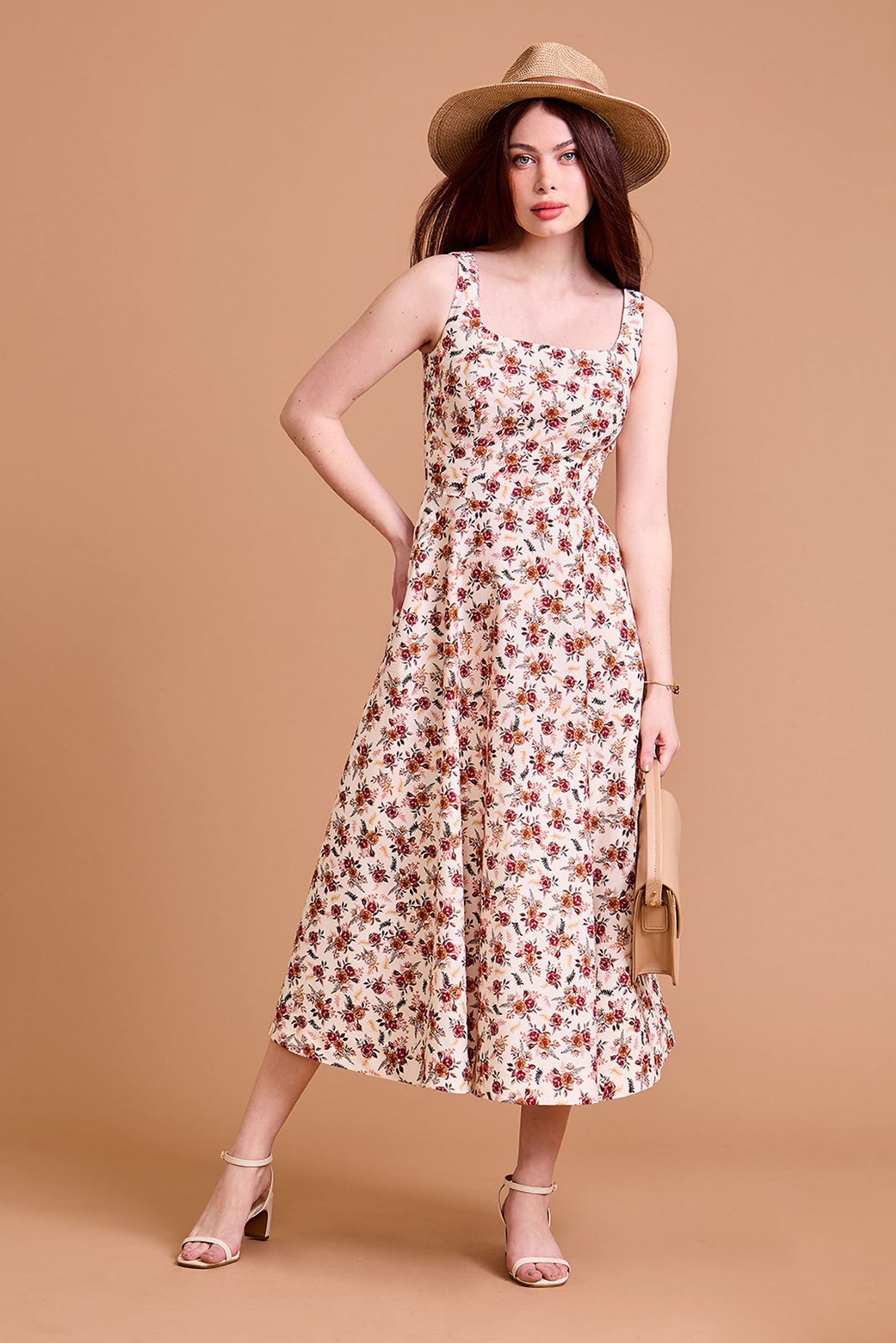 Vestido Midi Sicília Floral Catherine
