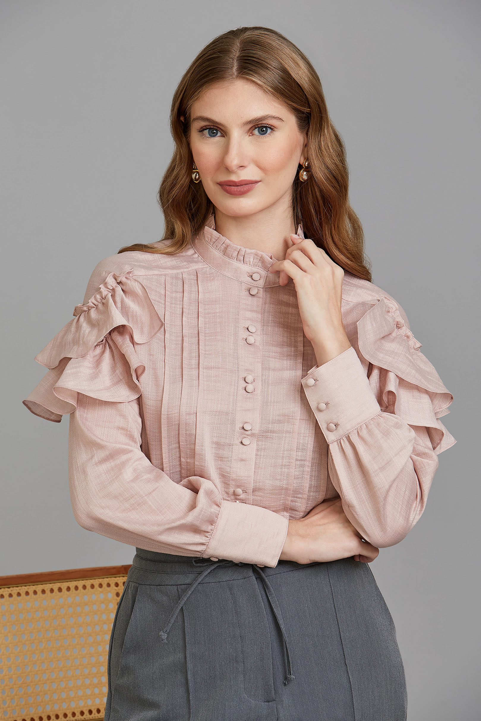 Camisa Angelina Blush