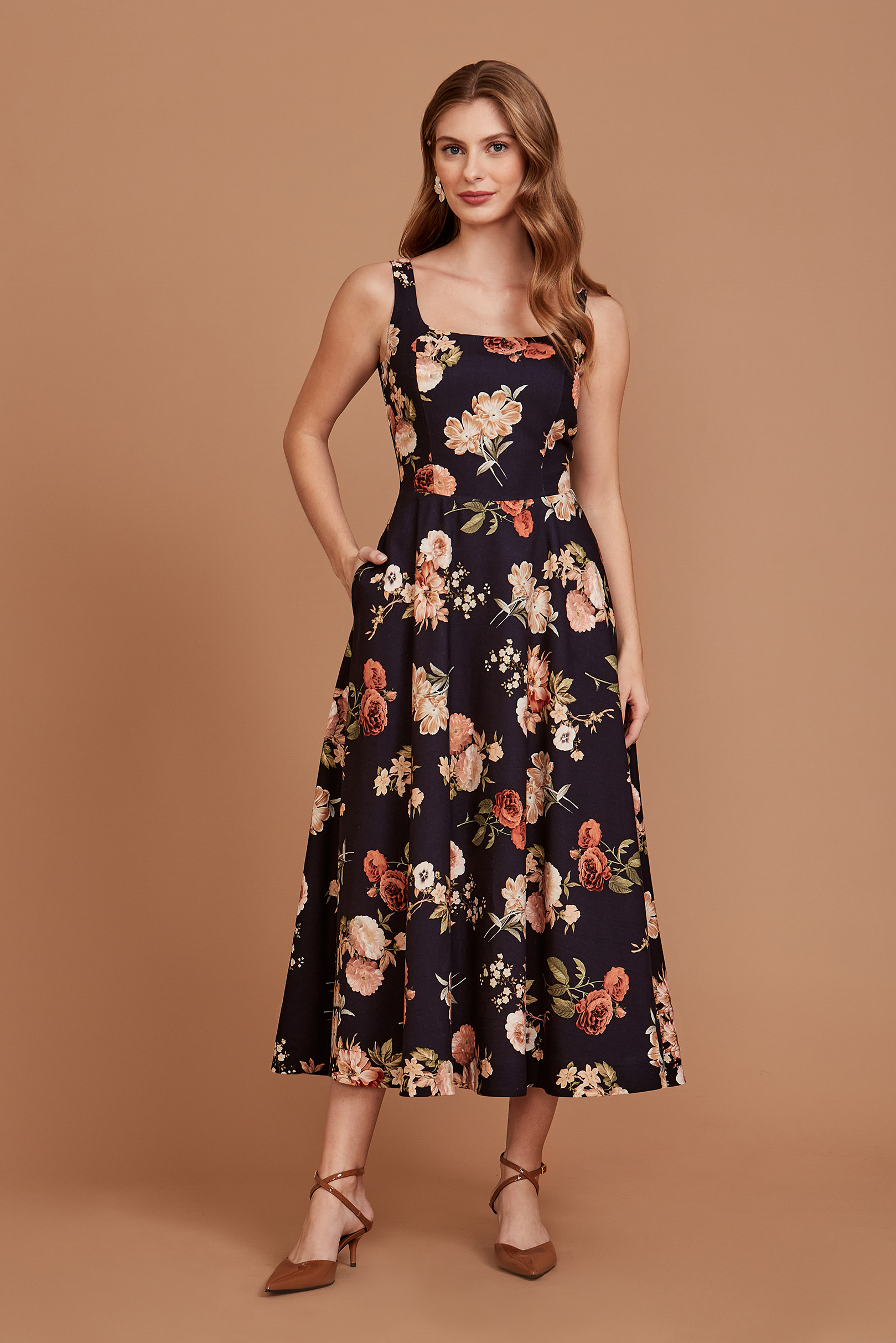 Vestido Midi Sicília Serenata