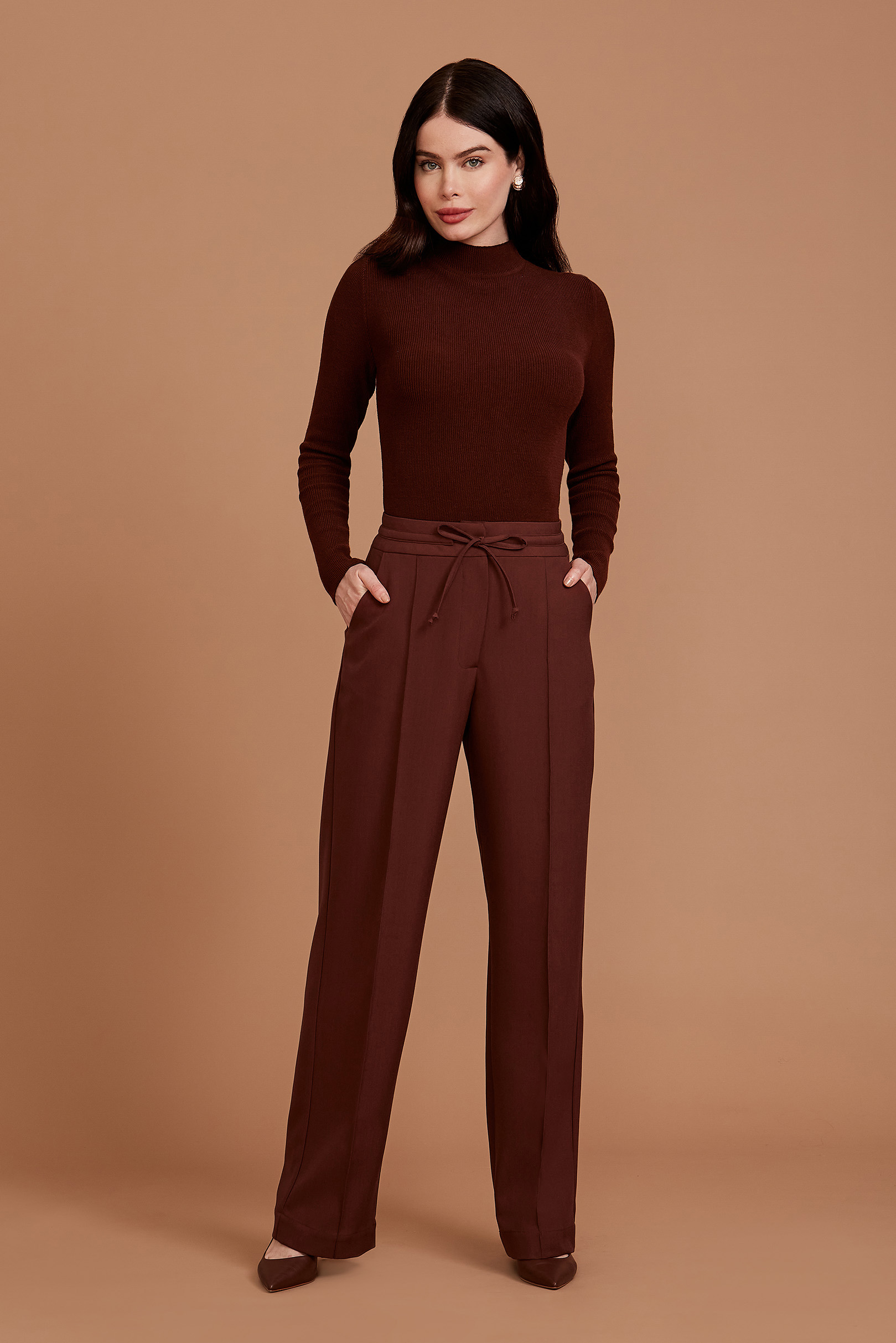 Calça Alfaiataria Olivia Mocha
