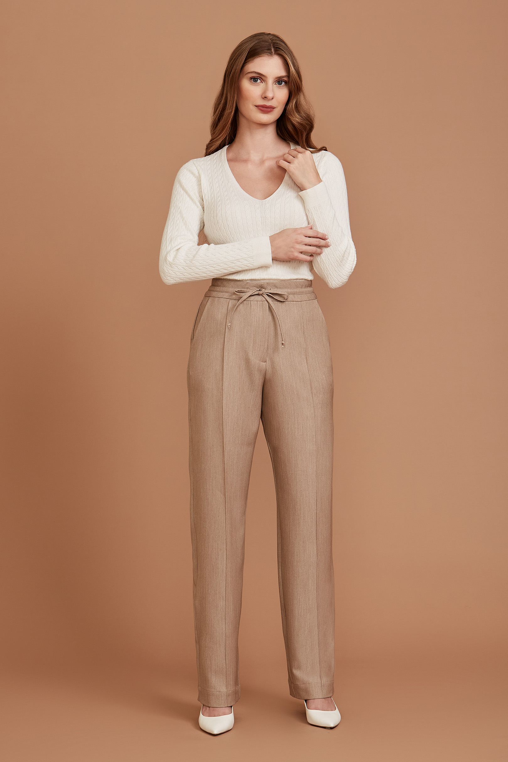 Calça Alfaiataria Olivia Beige