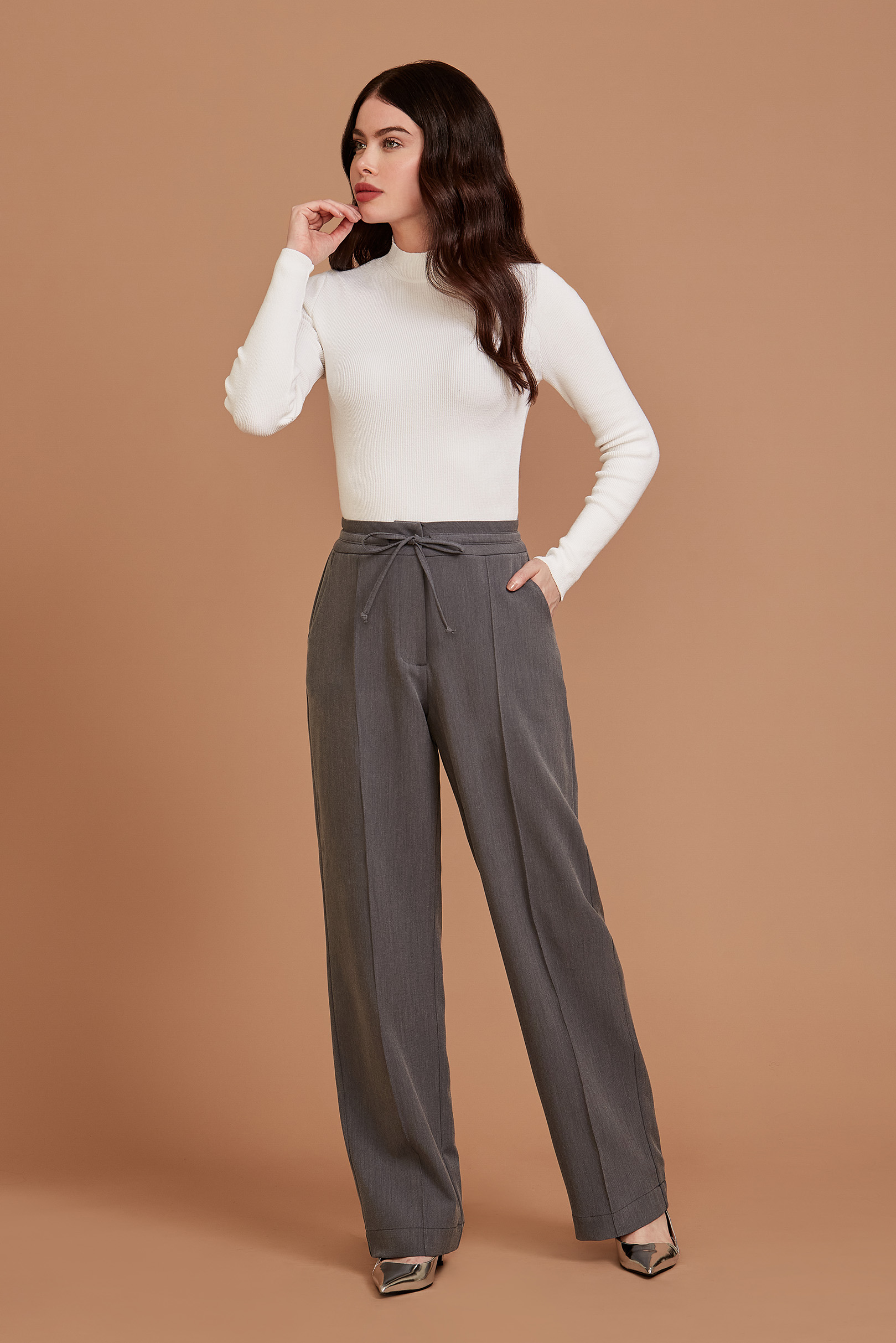 Calça Alfaiataria Olivia Grey