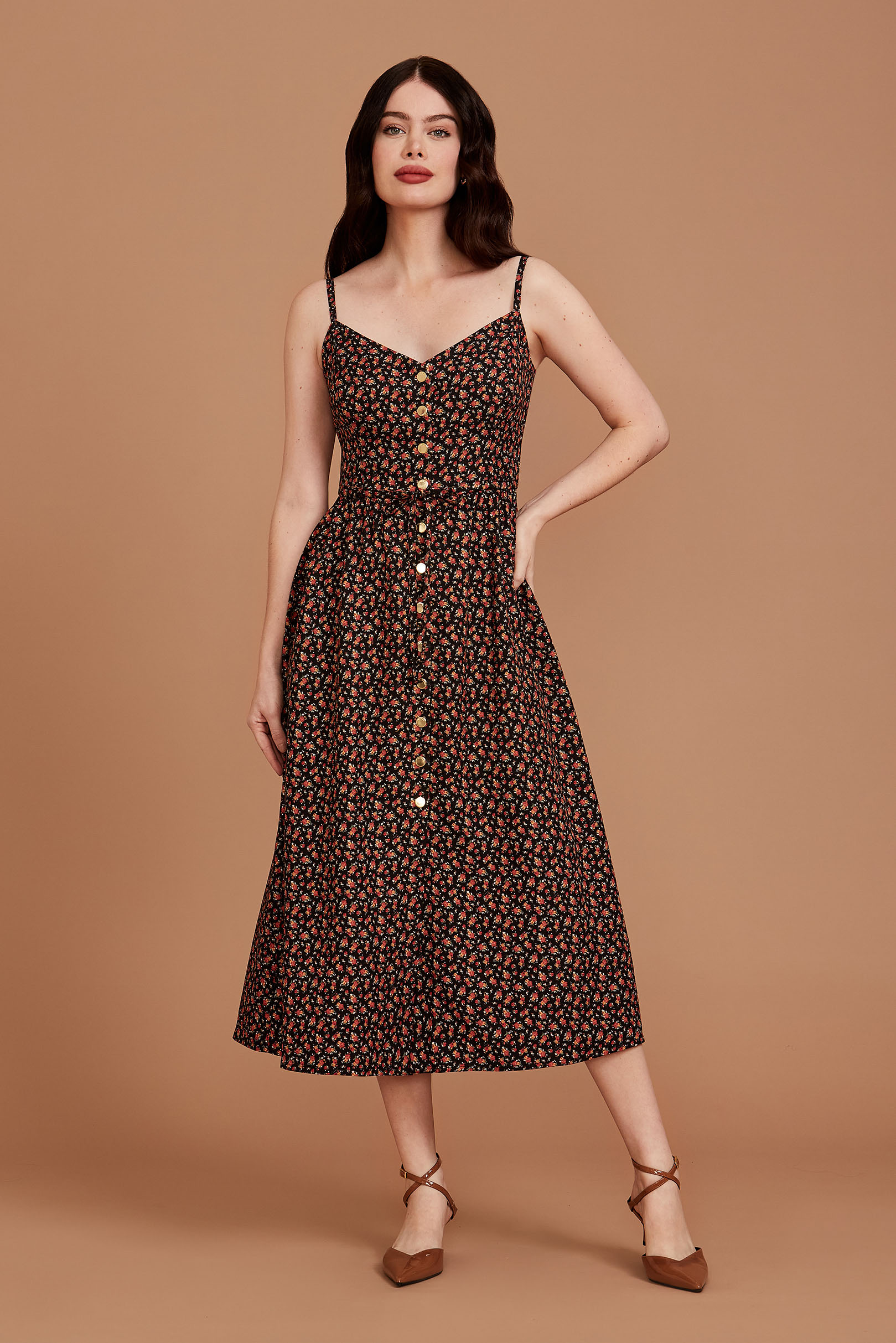 Vestido Supermidi Venice Floral Vintage
