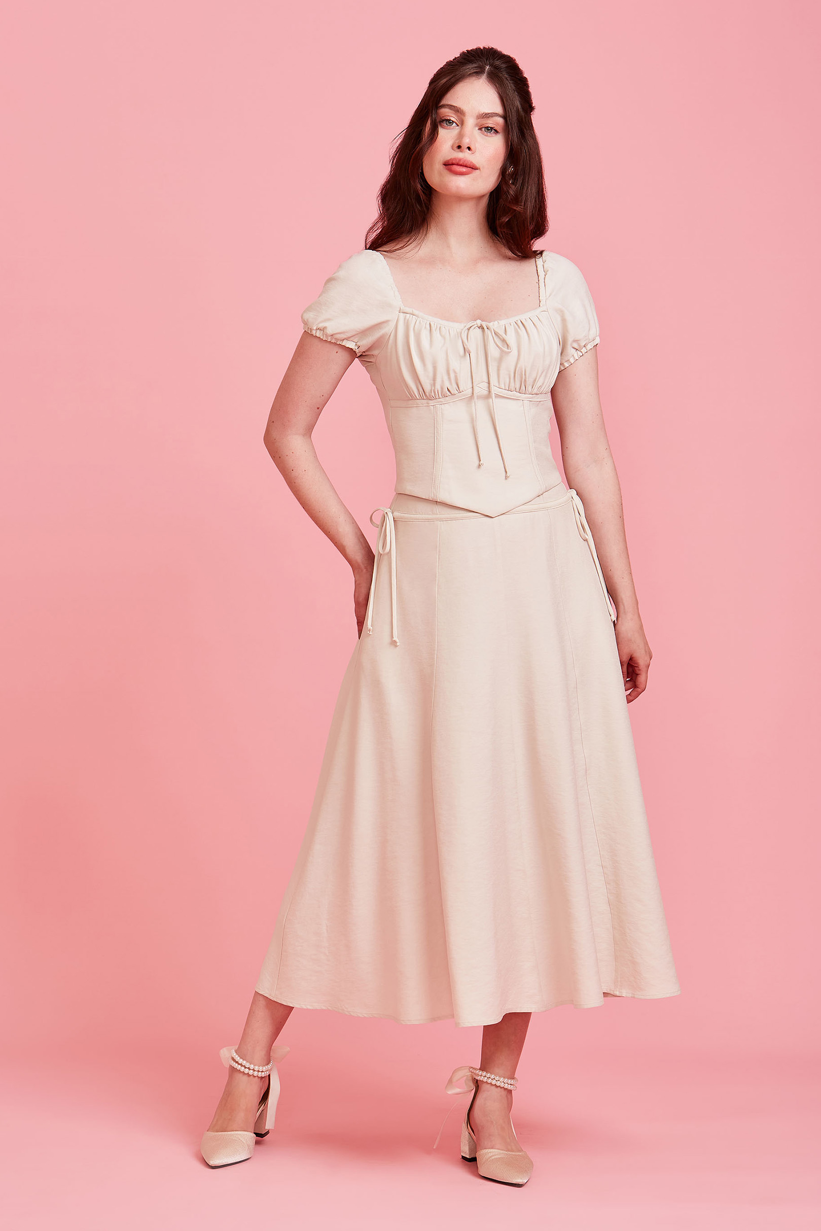 Saia Supermidi Christine Beige