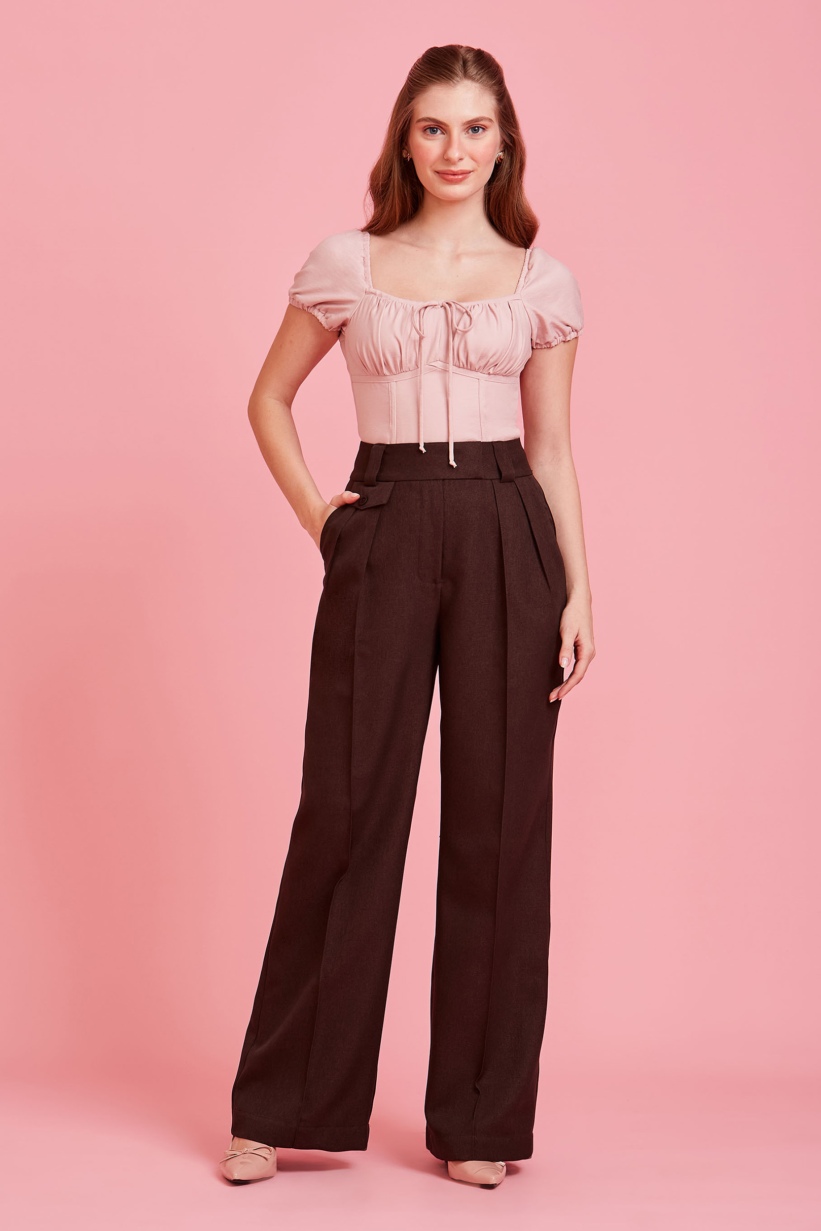 Calça Alfaiataria Jules Chocolate