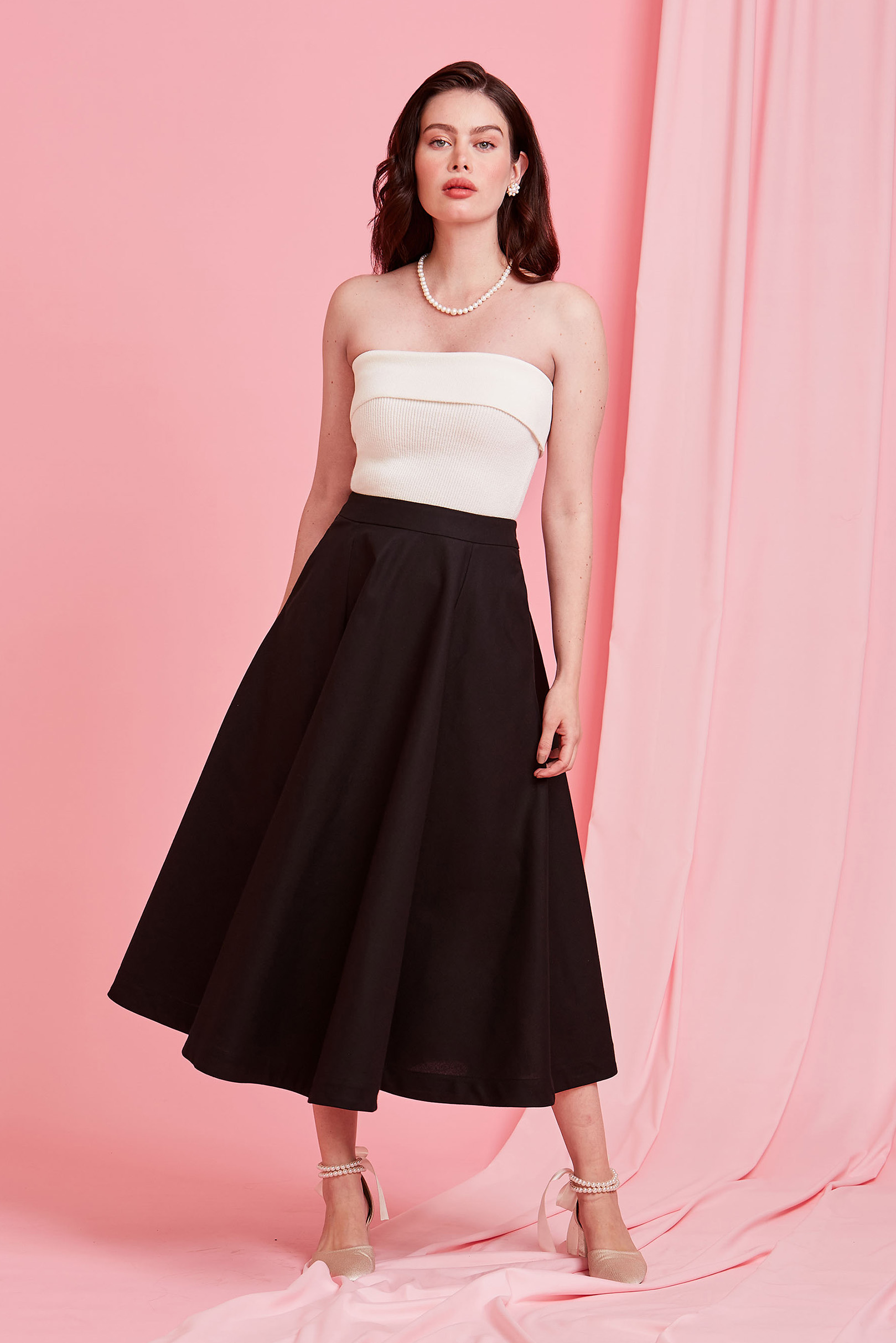 Saia Midi Coralina Black