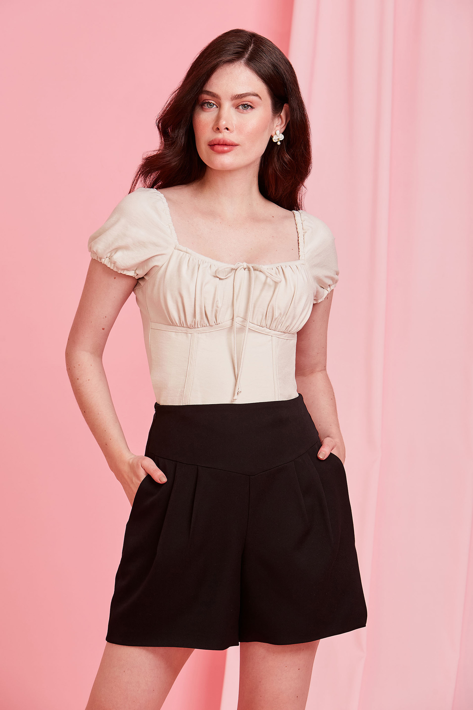Short Alfaiataria Valentina Black