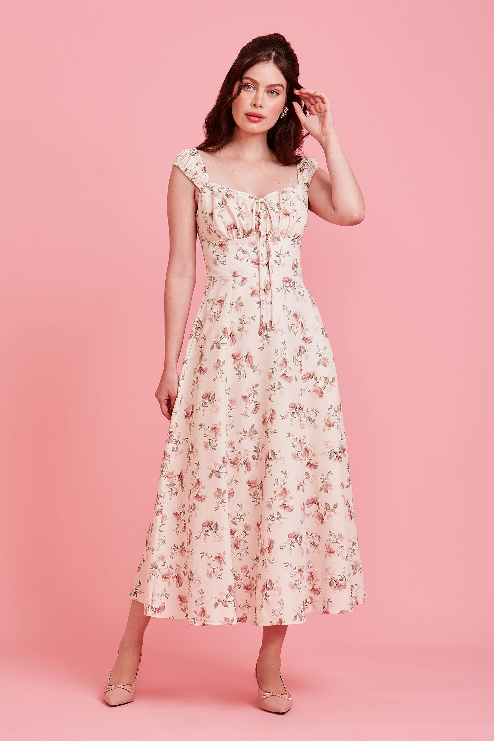 Vestido Supermidi Violette Floral Arabesque | Vestido Cuplover