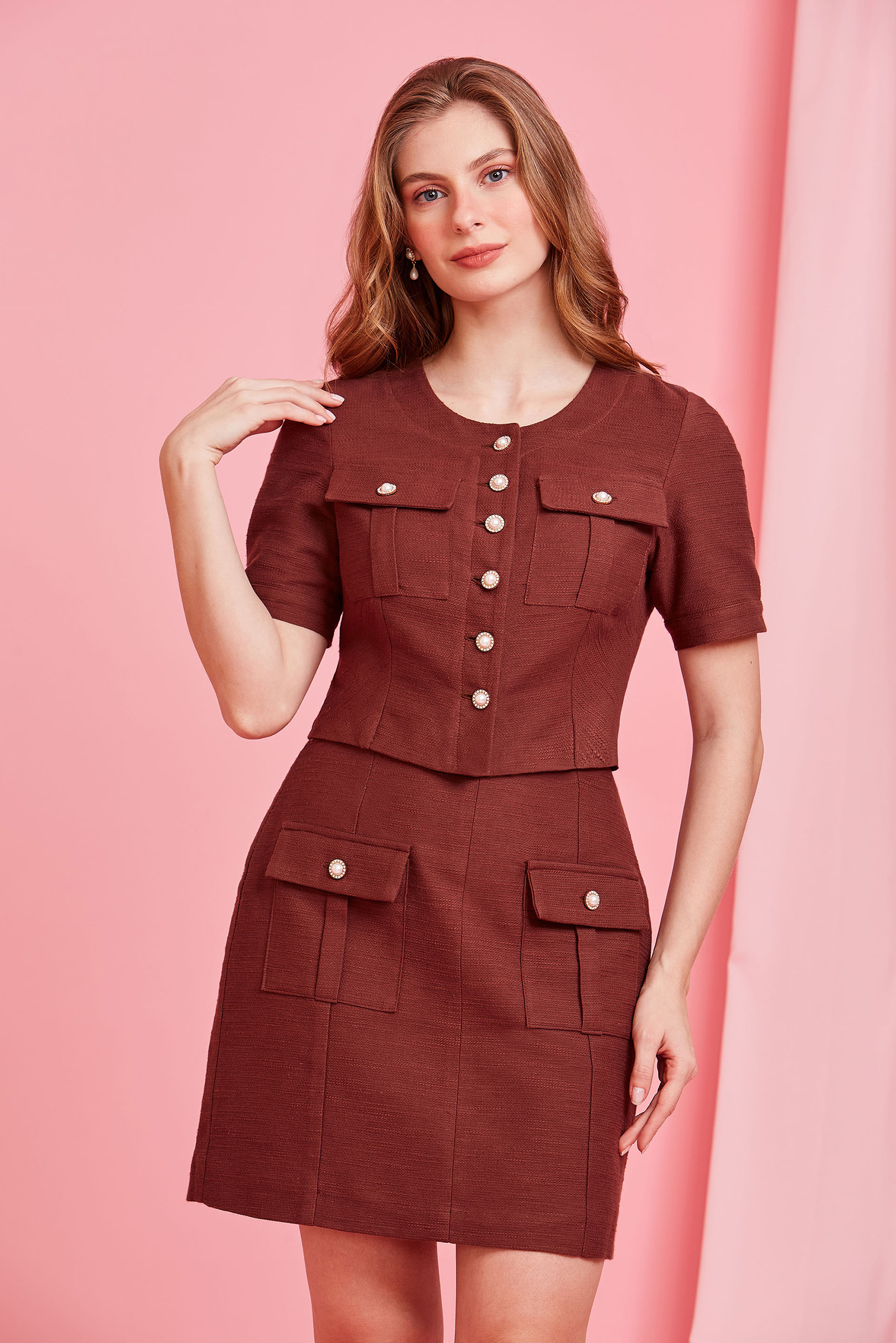 Blusa Tweed Mia Mocha