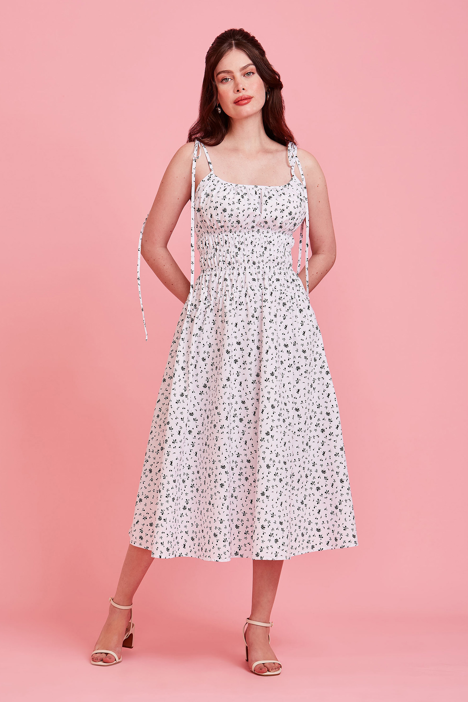 Vestido Supermidi Flor de Tulle White
