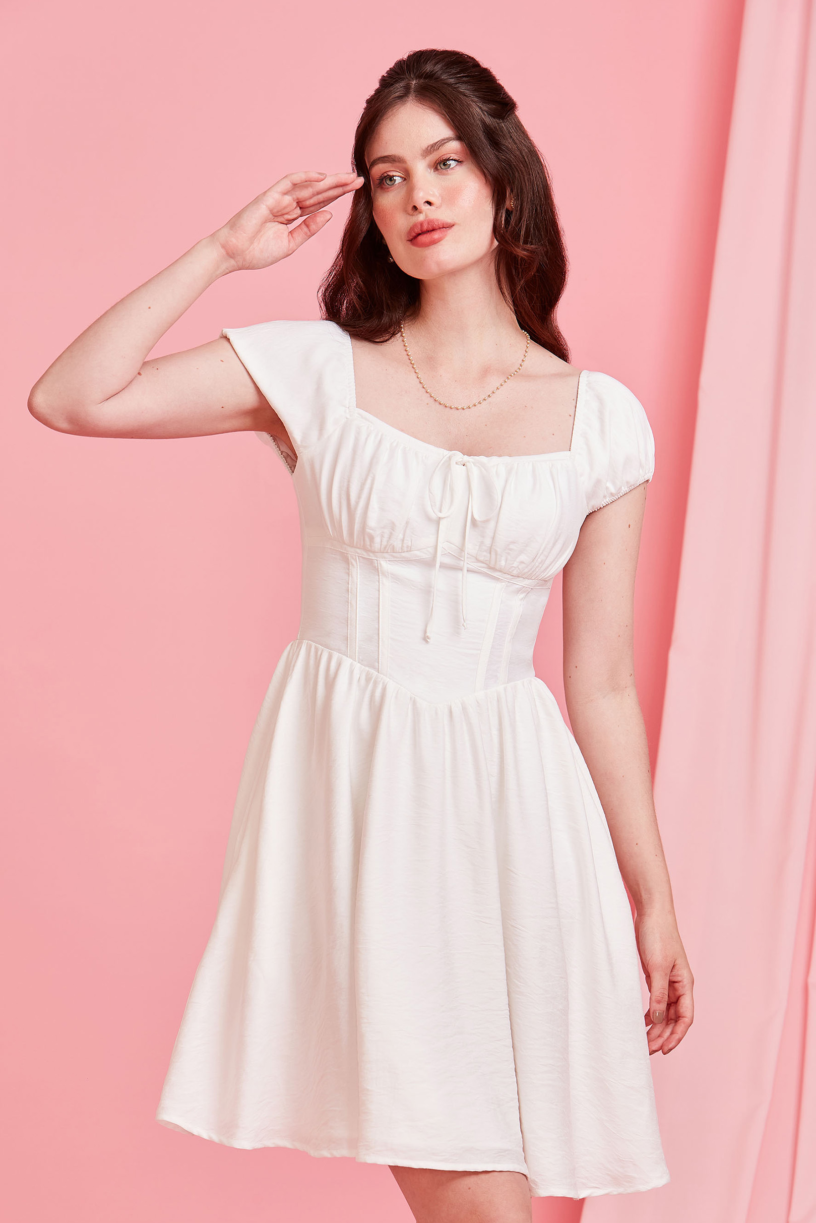 Vestido Curto Giselle Off White