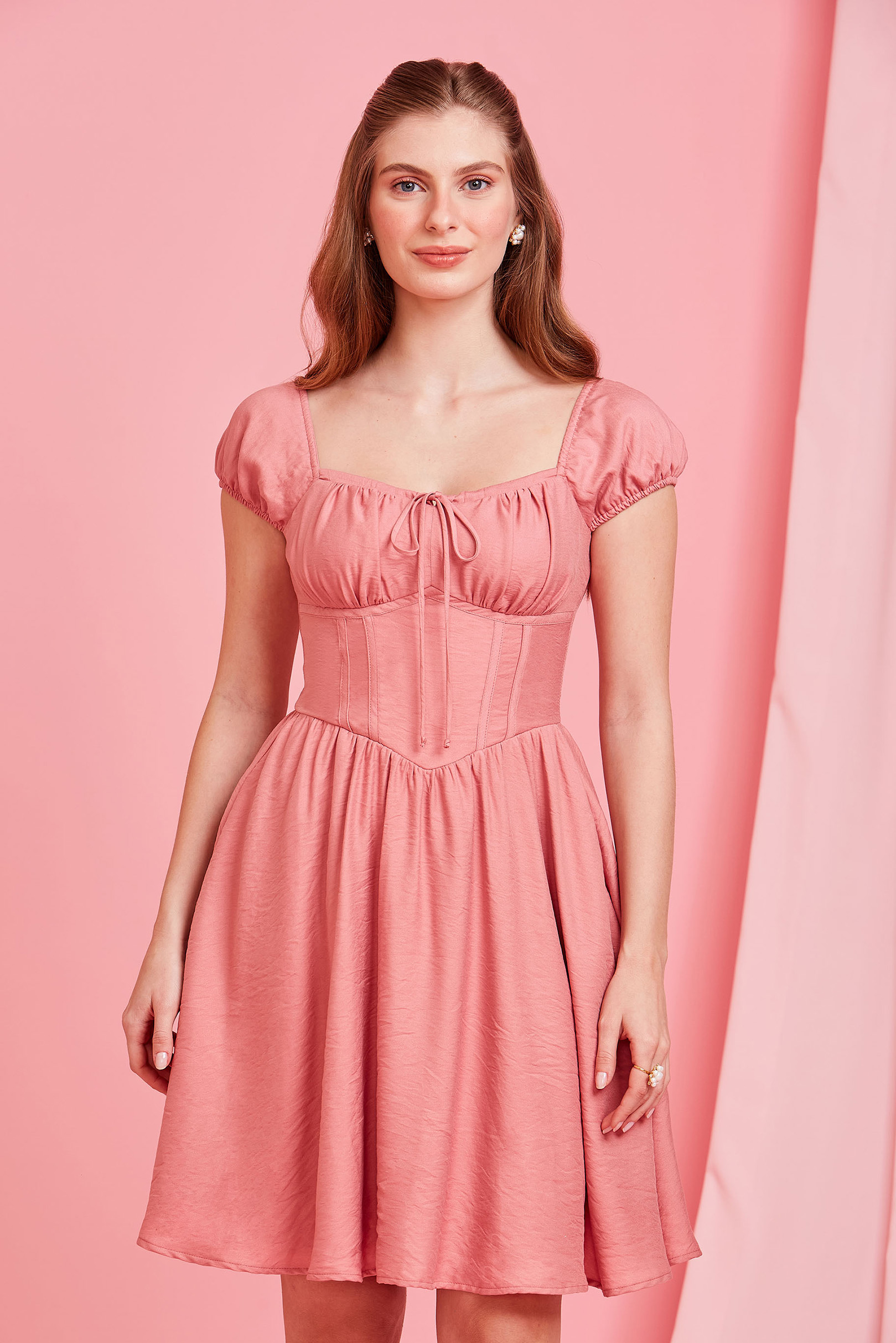 Vestido Curto Giselle Rosette