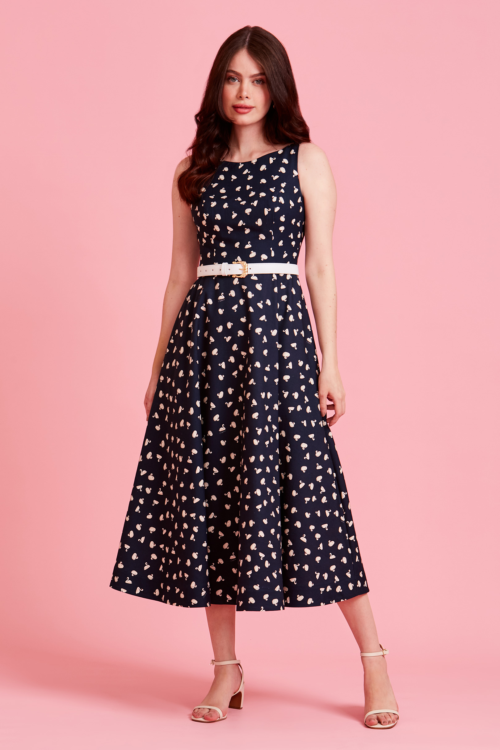 Vestido Midi Cordélia Swan Lake Blue