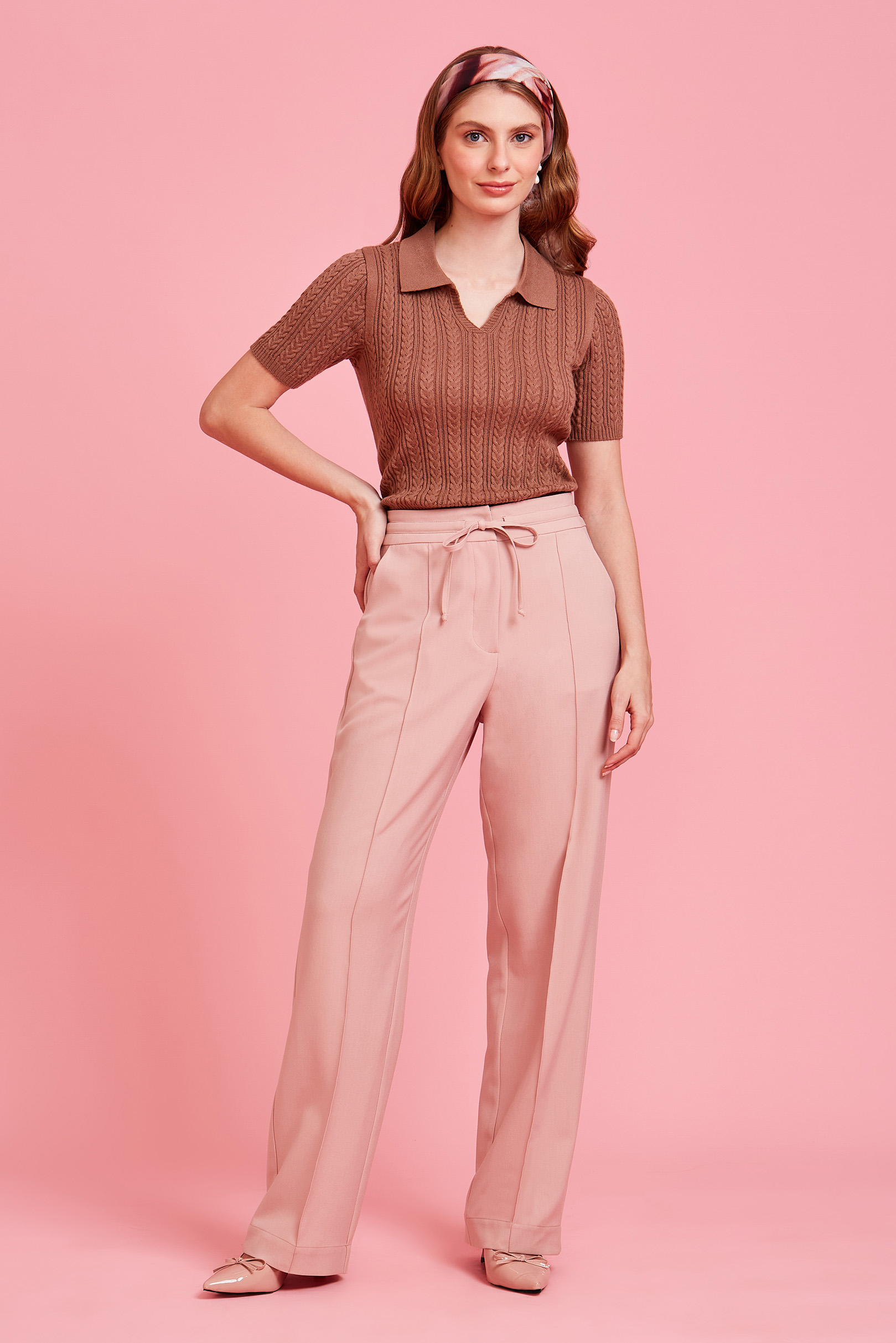 Calça Alfaiataria Olivia Blush