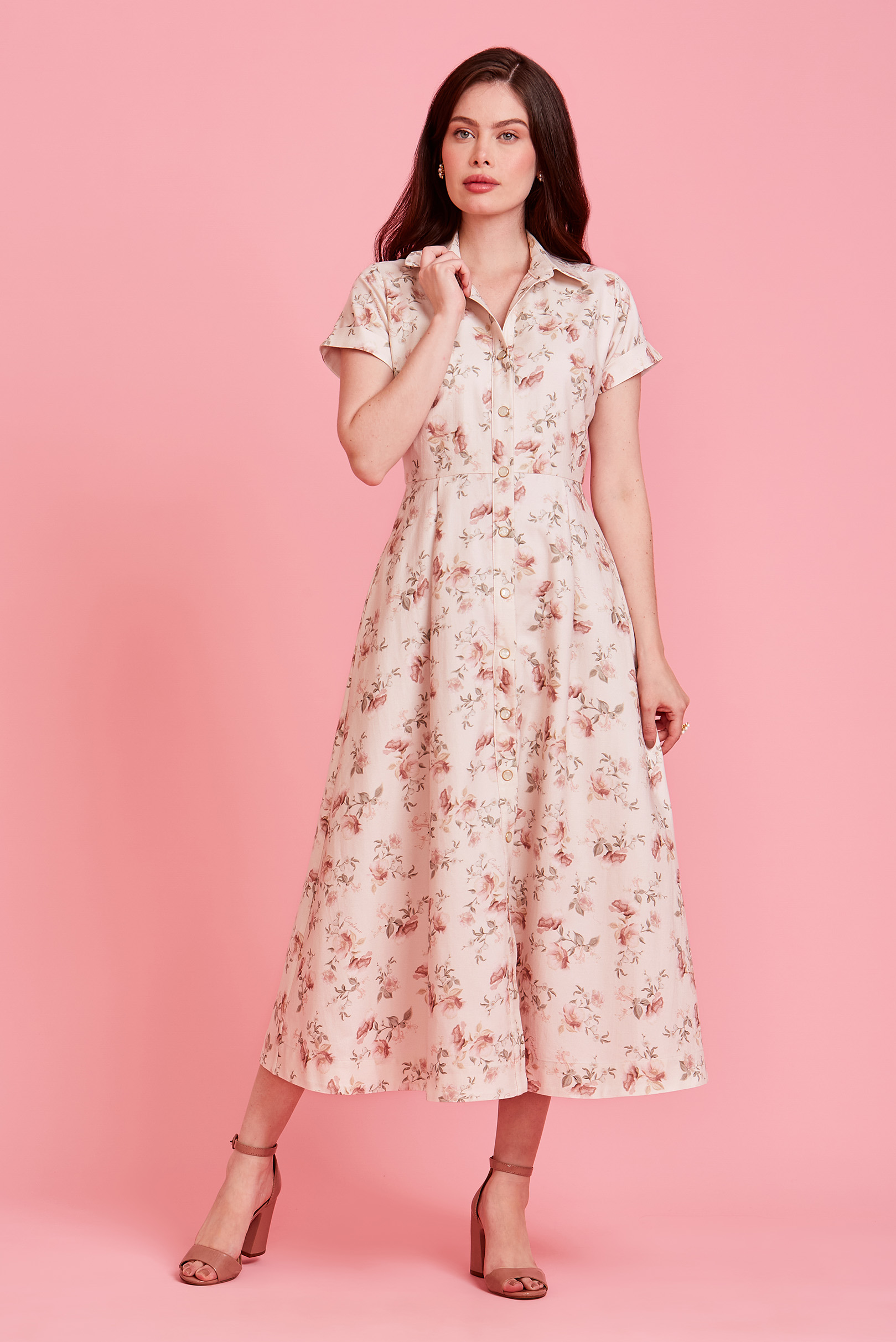 Vestido Supermidi Dália Floral Arabesque