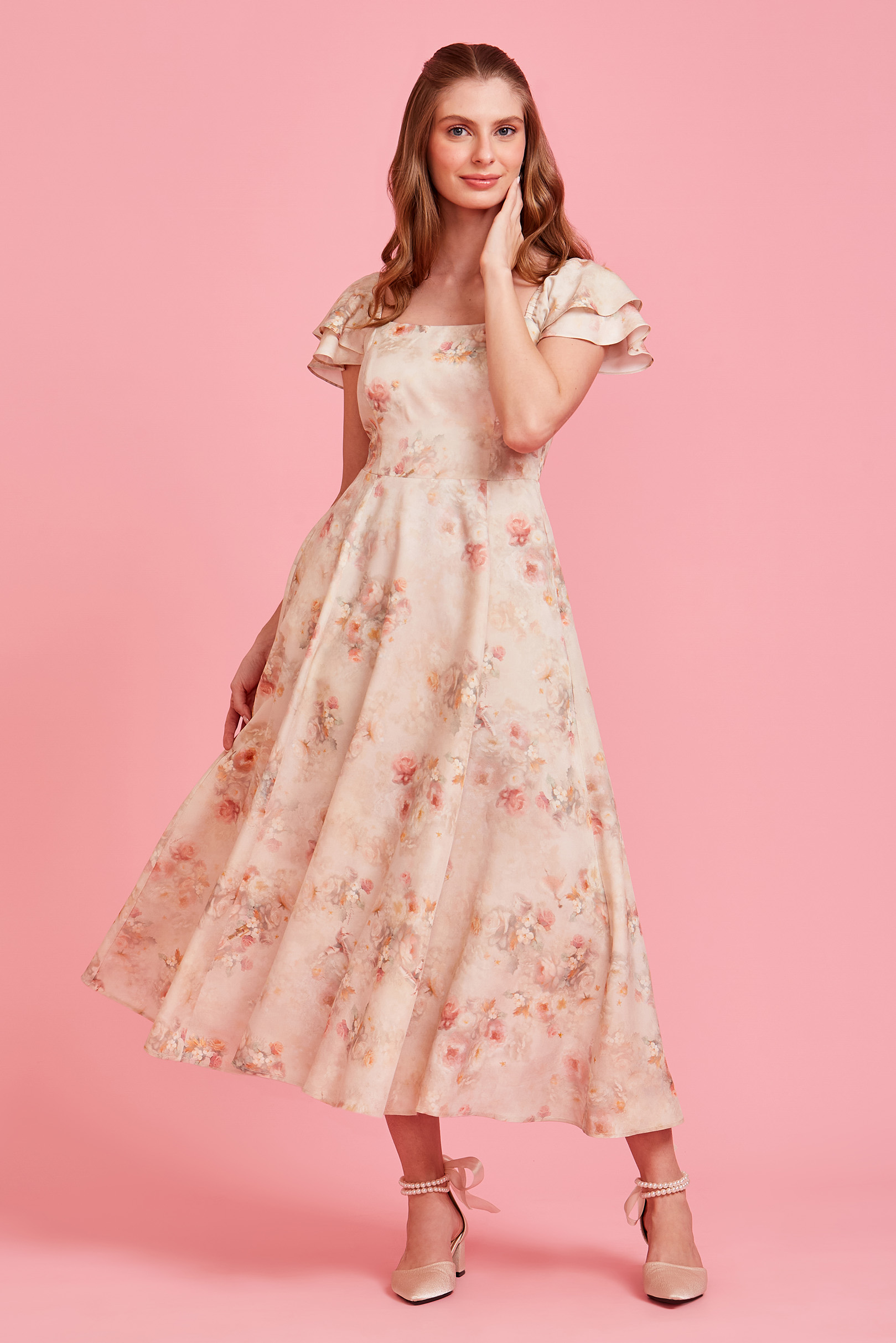Vestido Supermidi Clara Valsa das Flores