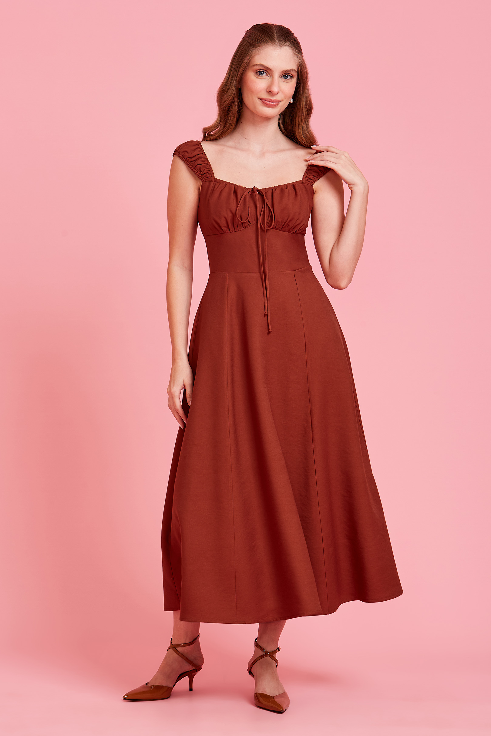 Vestido Supermidi Violette Cinnamon