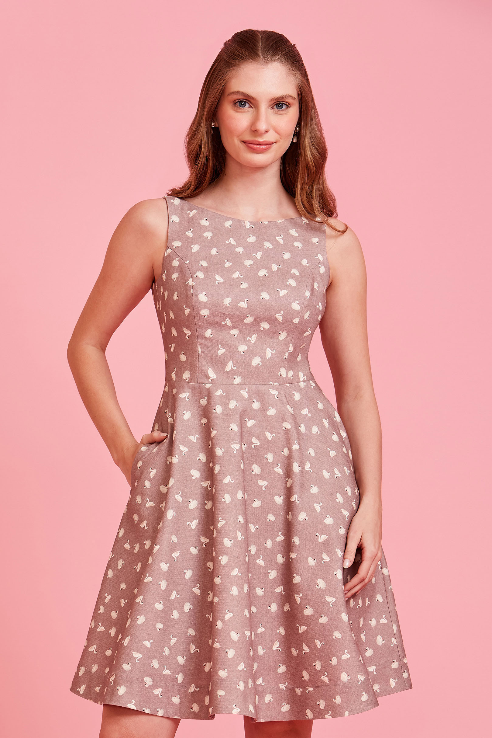 Vestido Curto Cordélia Swan Lake Mauve