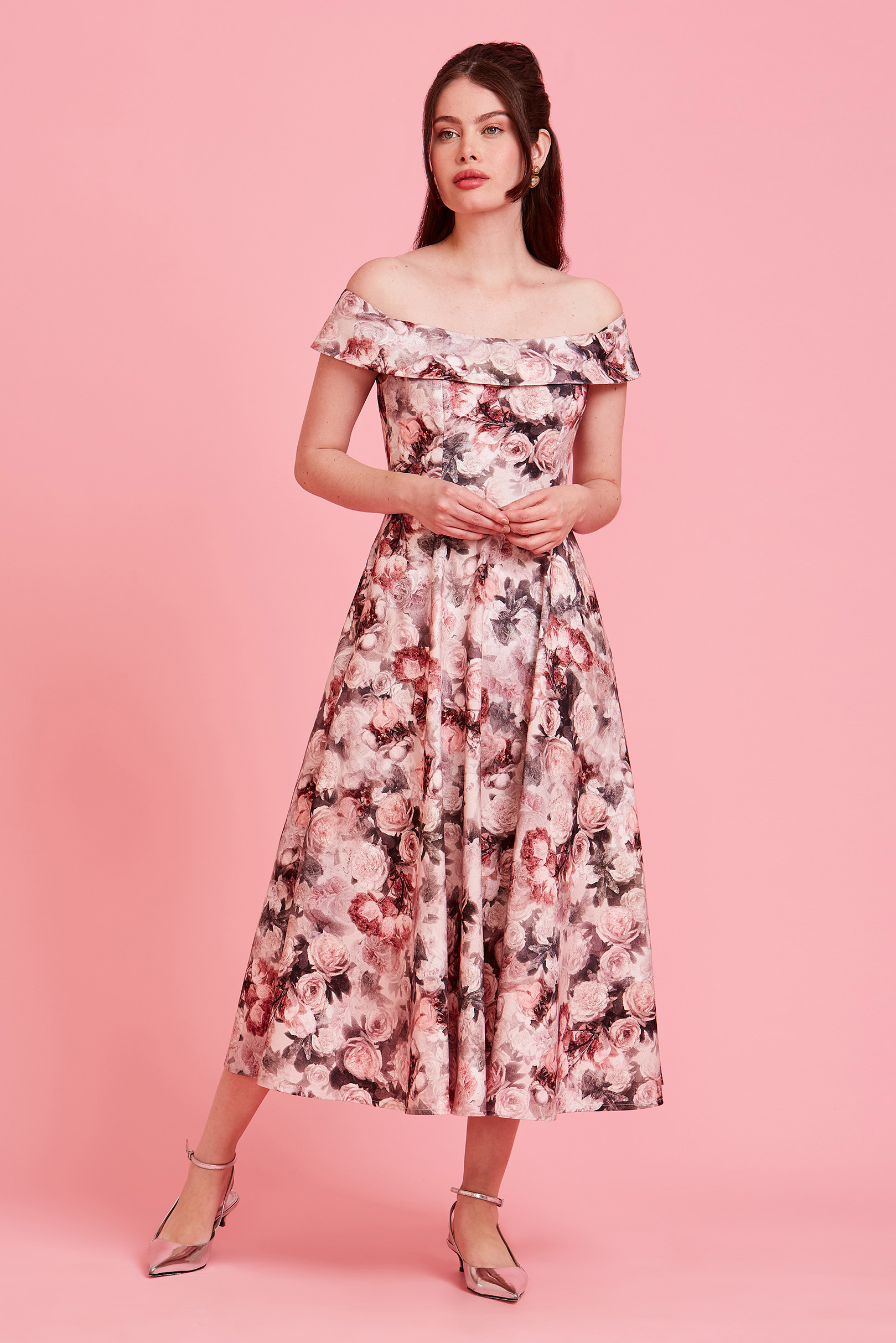 Vestido Supermidi Jane Floral Angel