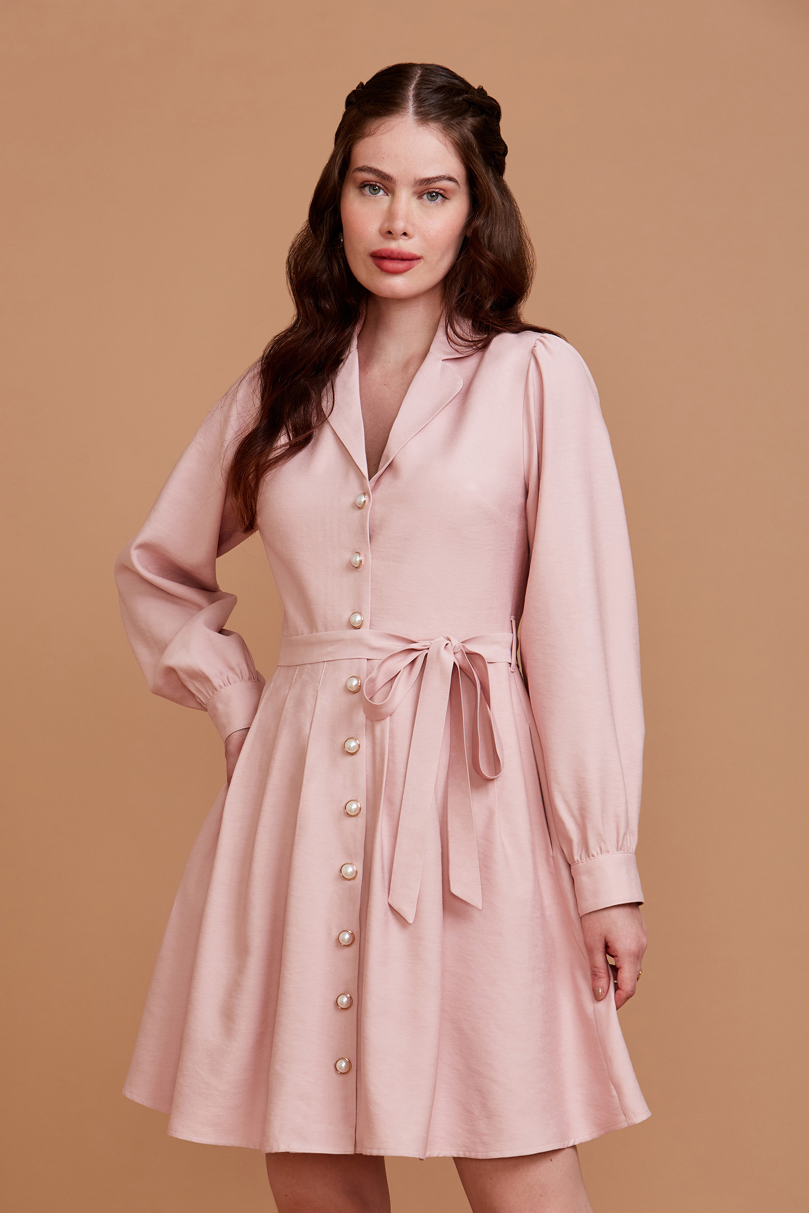 Vestido Curto Camafeu Blush