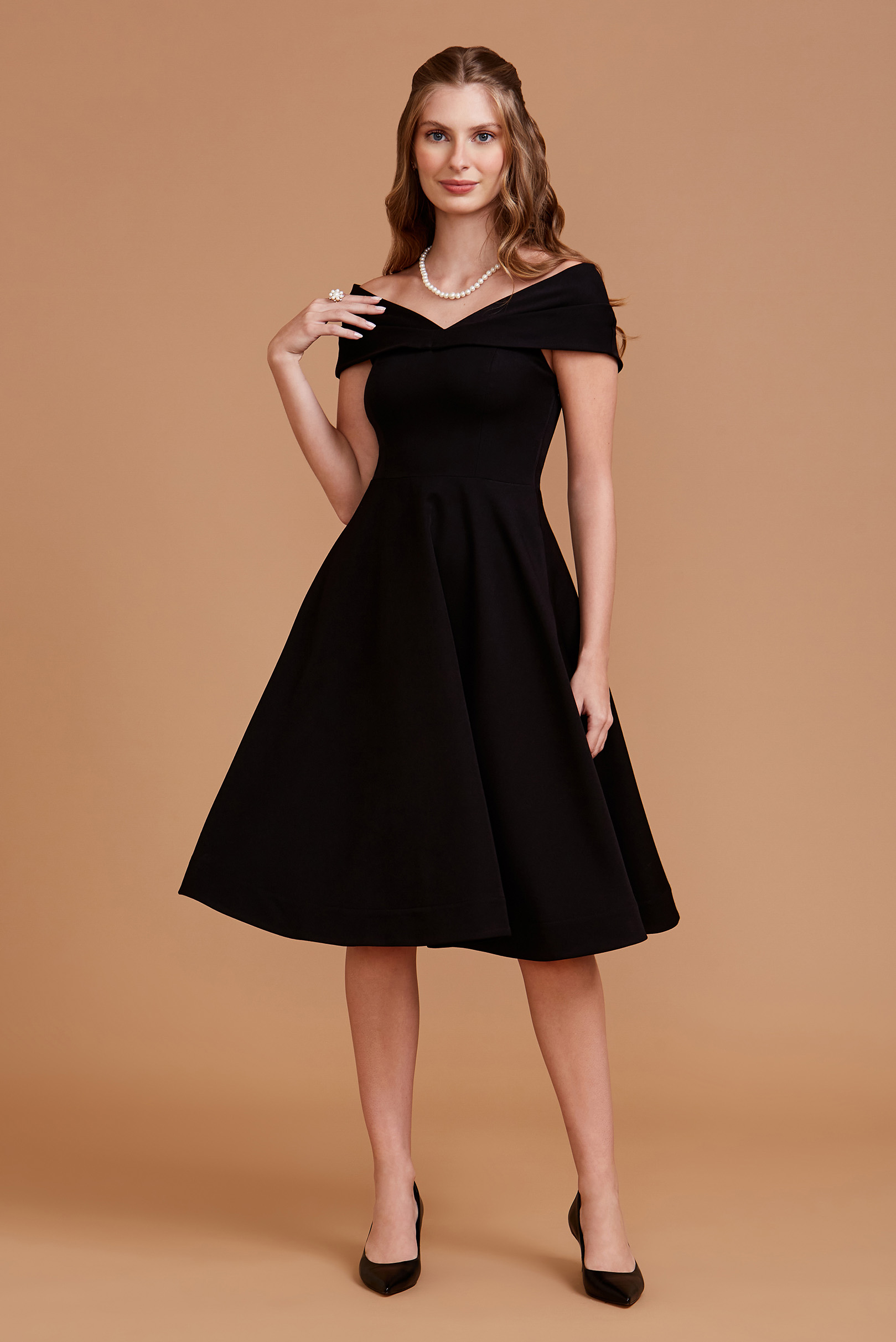 その他 rose PRÉ-VENDA] Vestido Midi Victoria Black