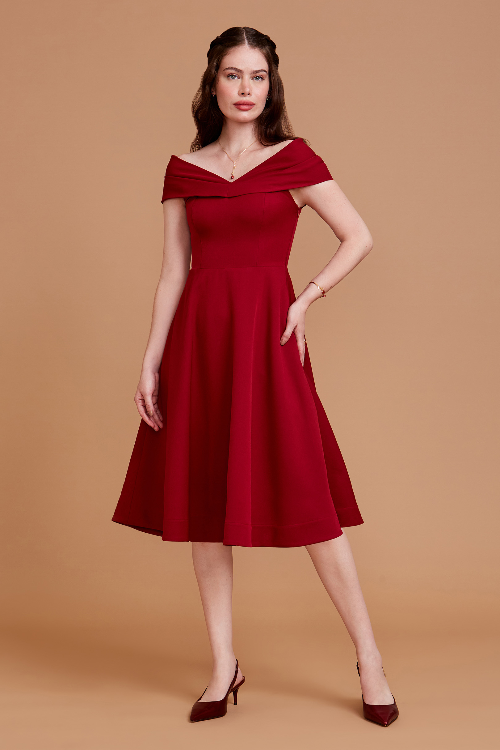 その他 rose PRÉ-VENDA] Vestido Midi Victoria Black