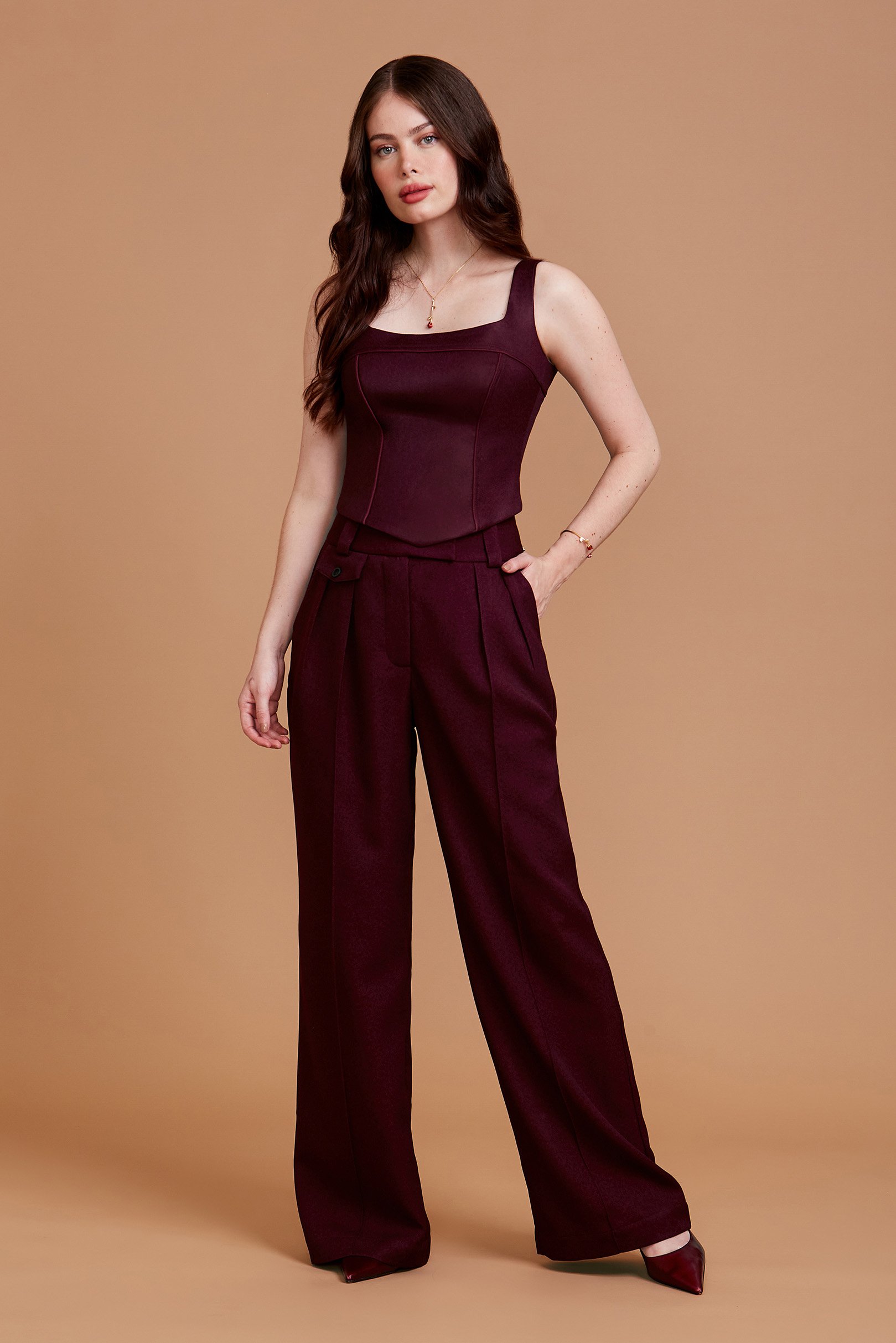 Calça Alfaiataria Jules Burgundy