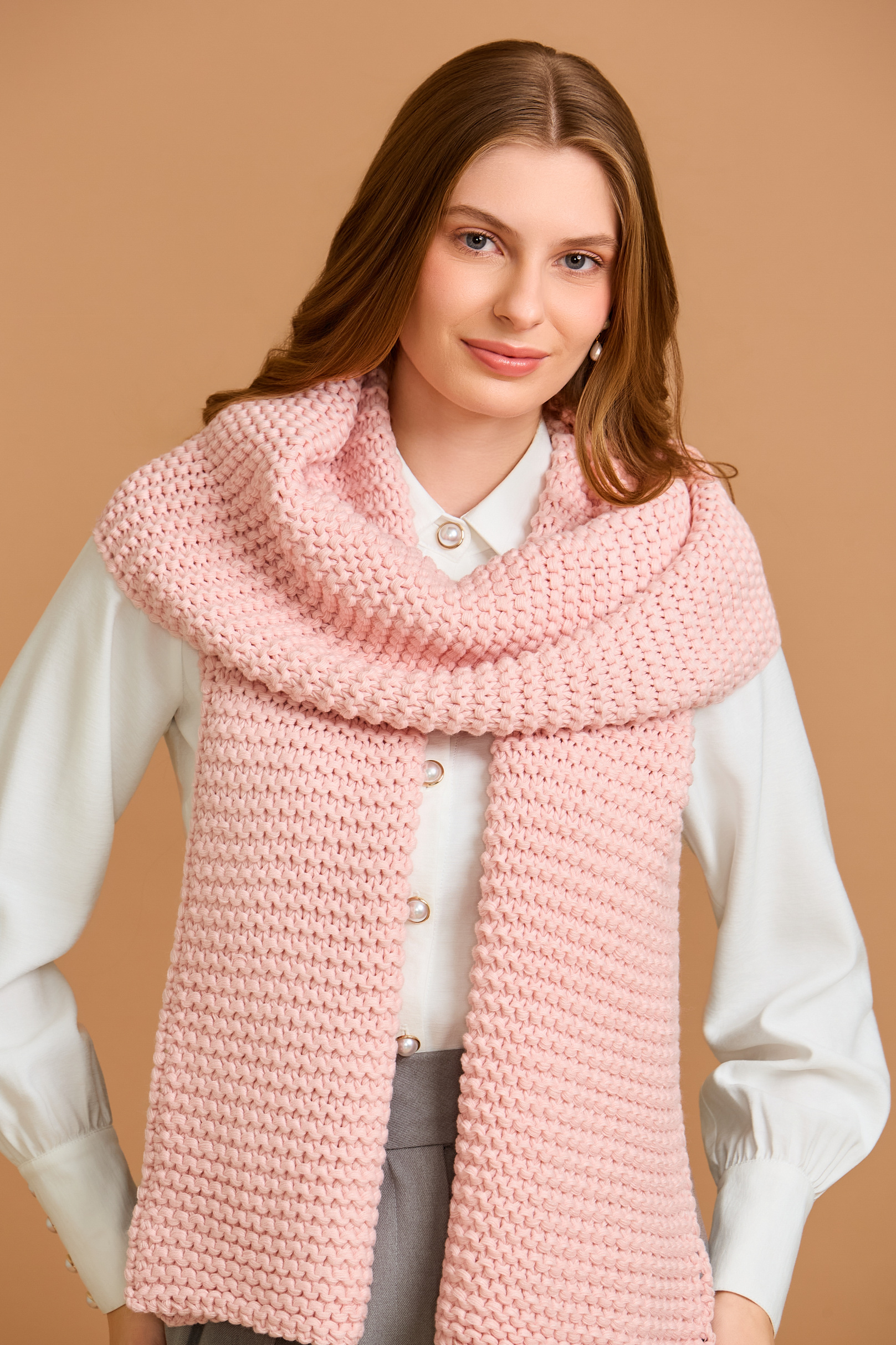 Cachecol Tricot Petal Rose