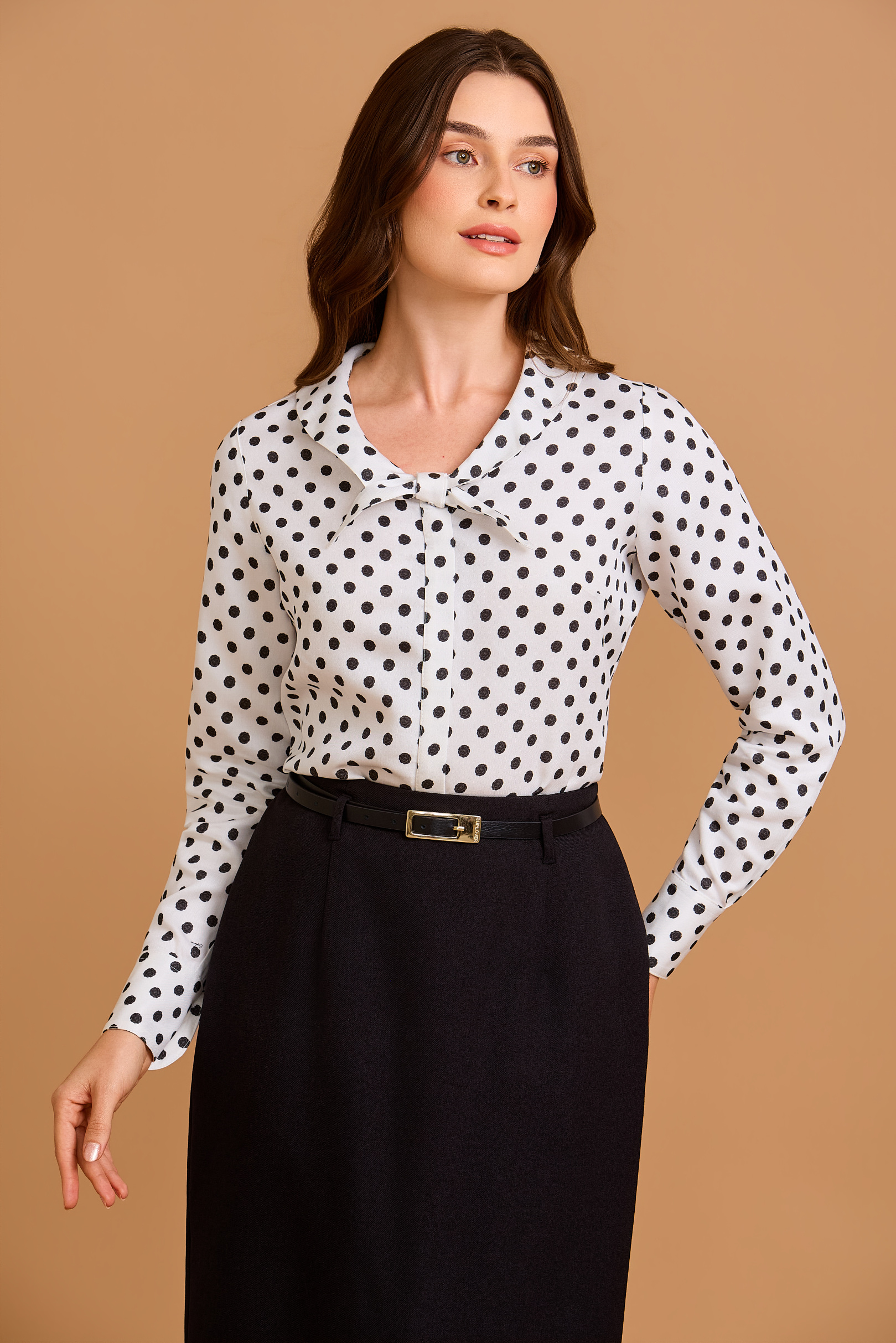 Camisa Spencer Camélia Poá White