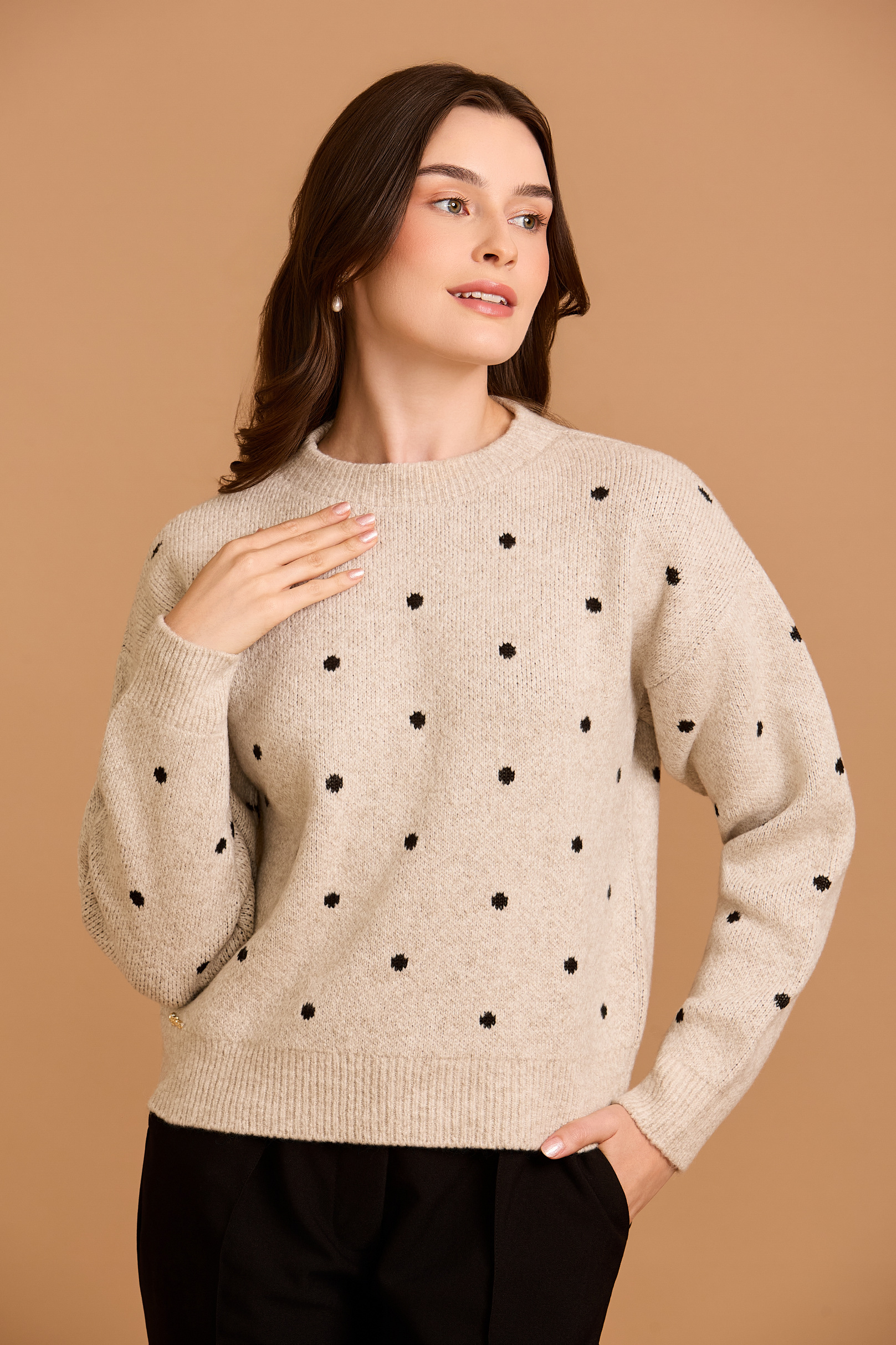 Suéter Tricot Polka Dots Papiro