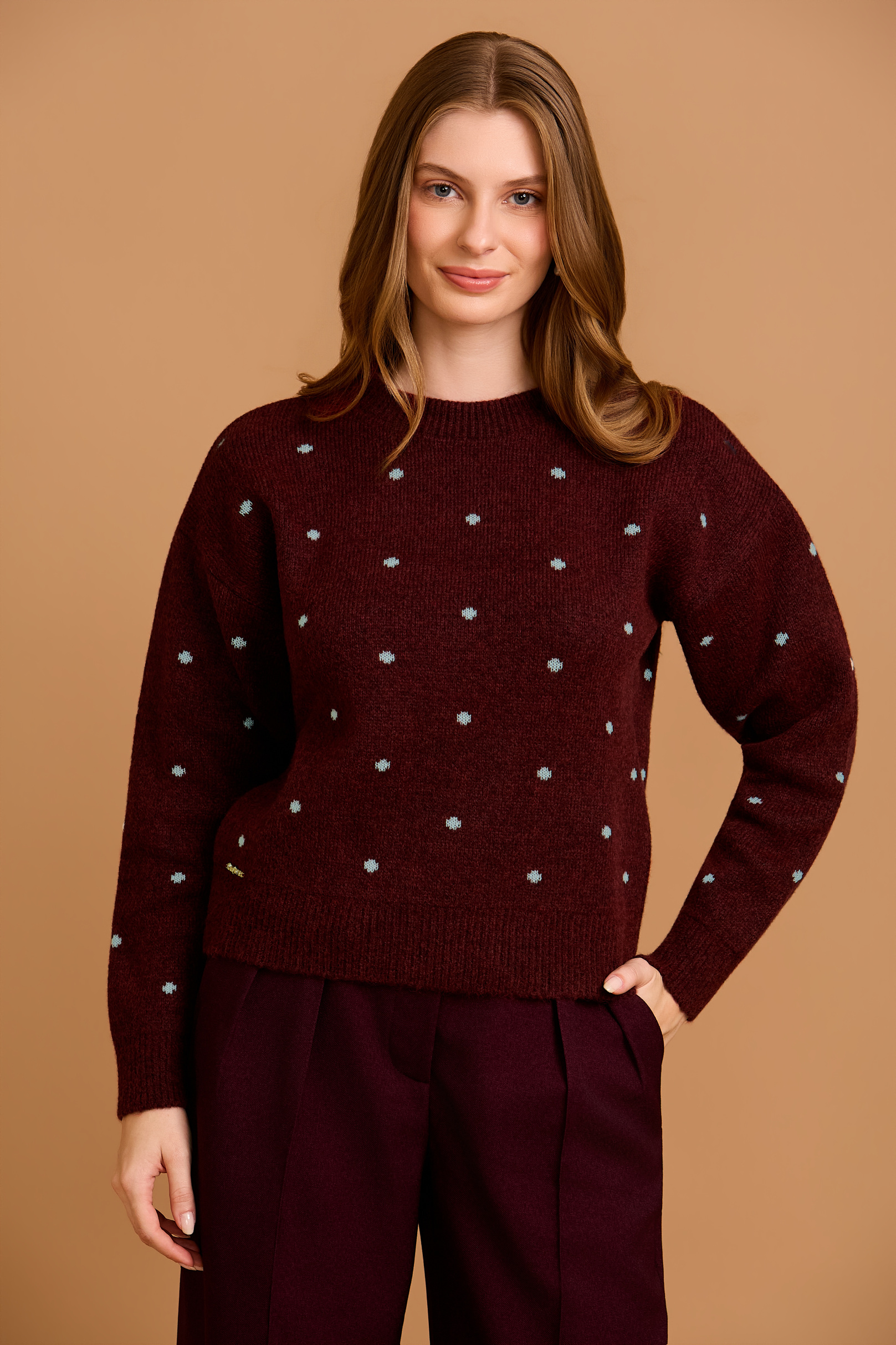 Suéter Tricot Polka Dots Cherry