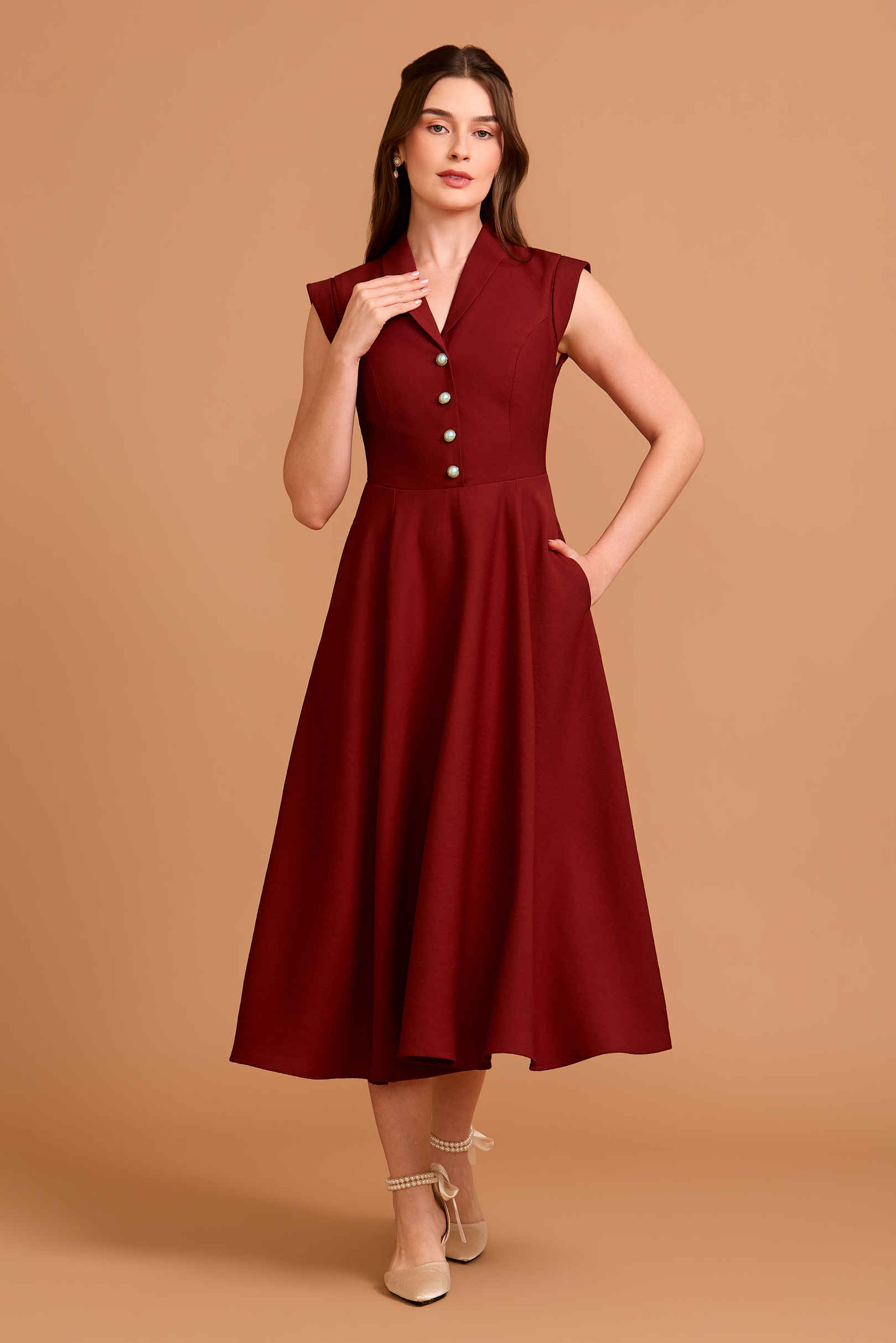 Vestido Supermidi Ellis Carmine