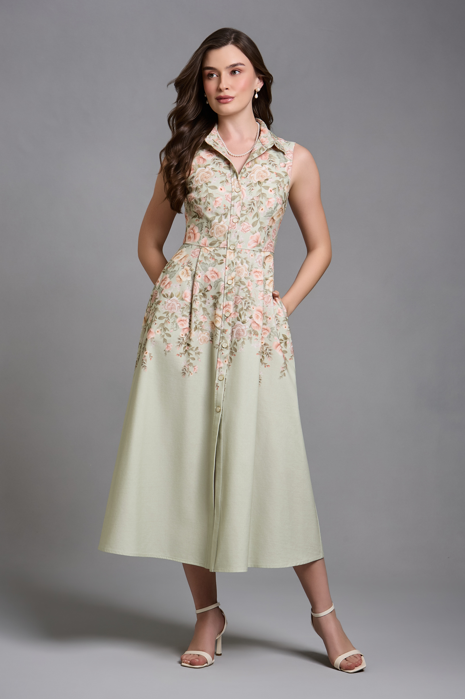 Vestido Supermidi Emily Jardim Dos Versos