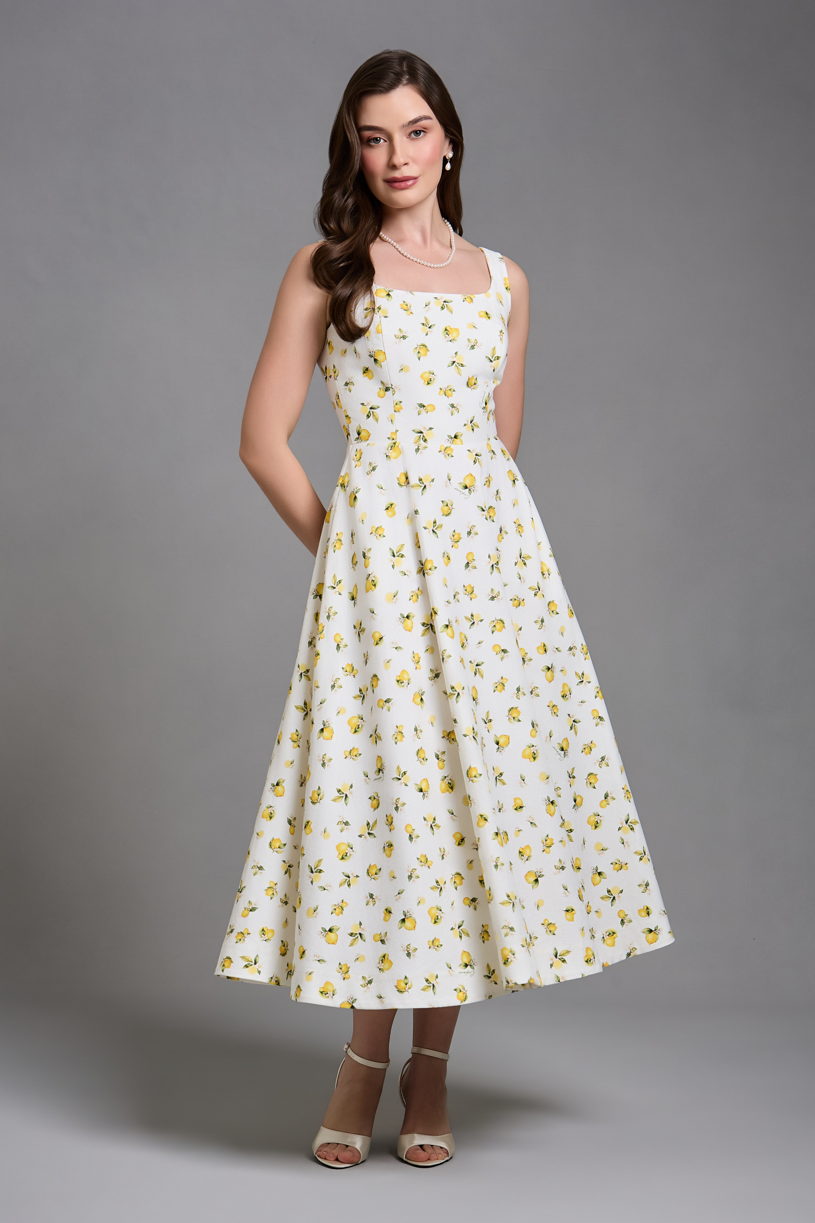 Vestido Midi Sicília Limoncello White