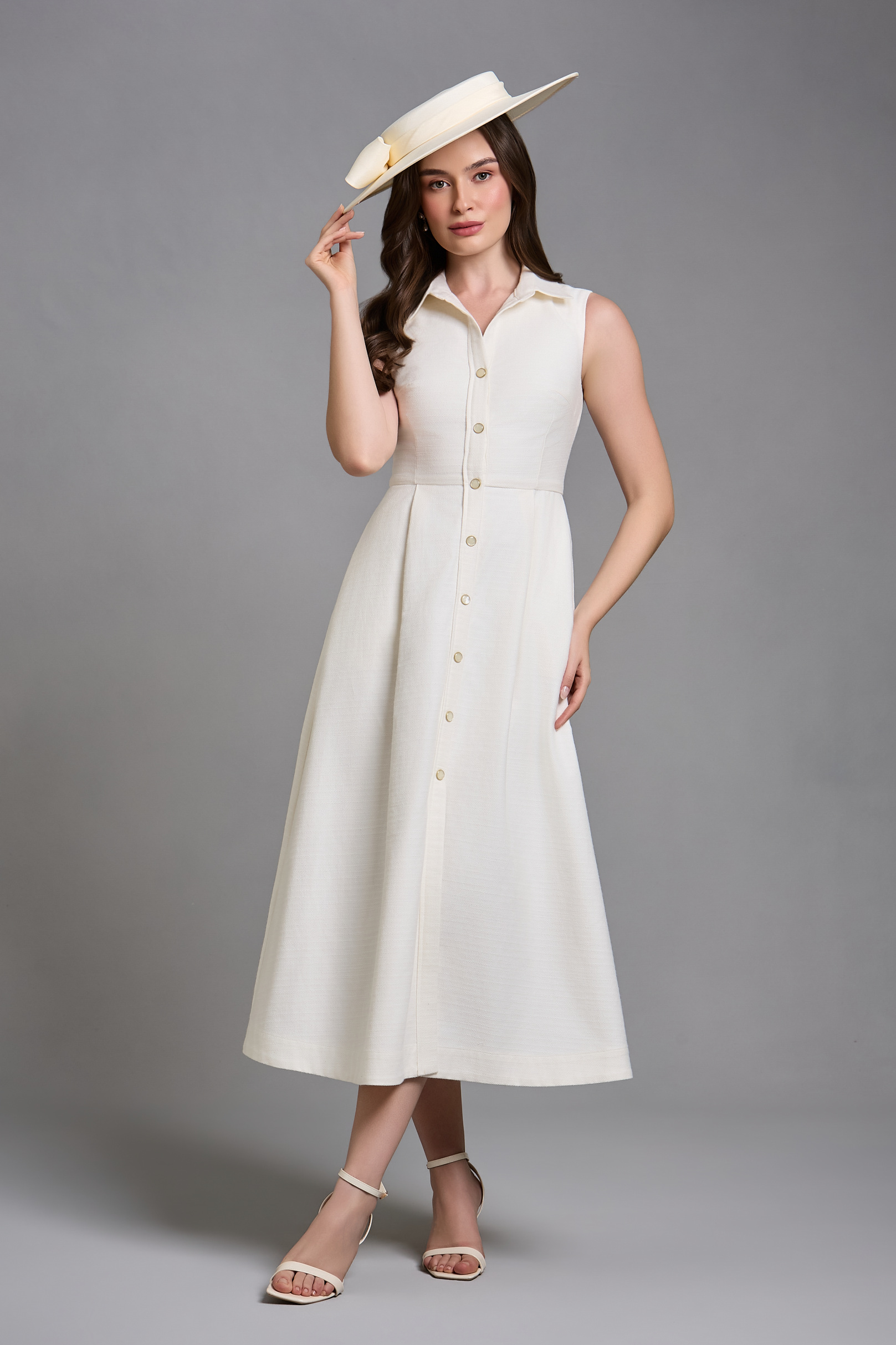 Vestido Supermidi Emily Off White