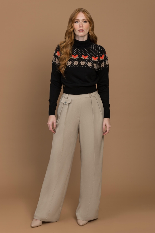 Suéter Cropped Dona Raposinha Black