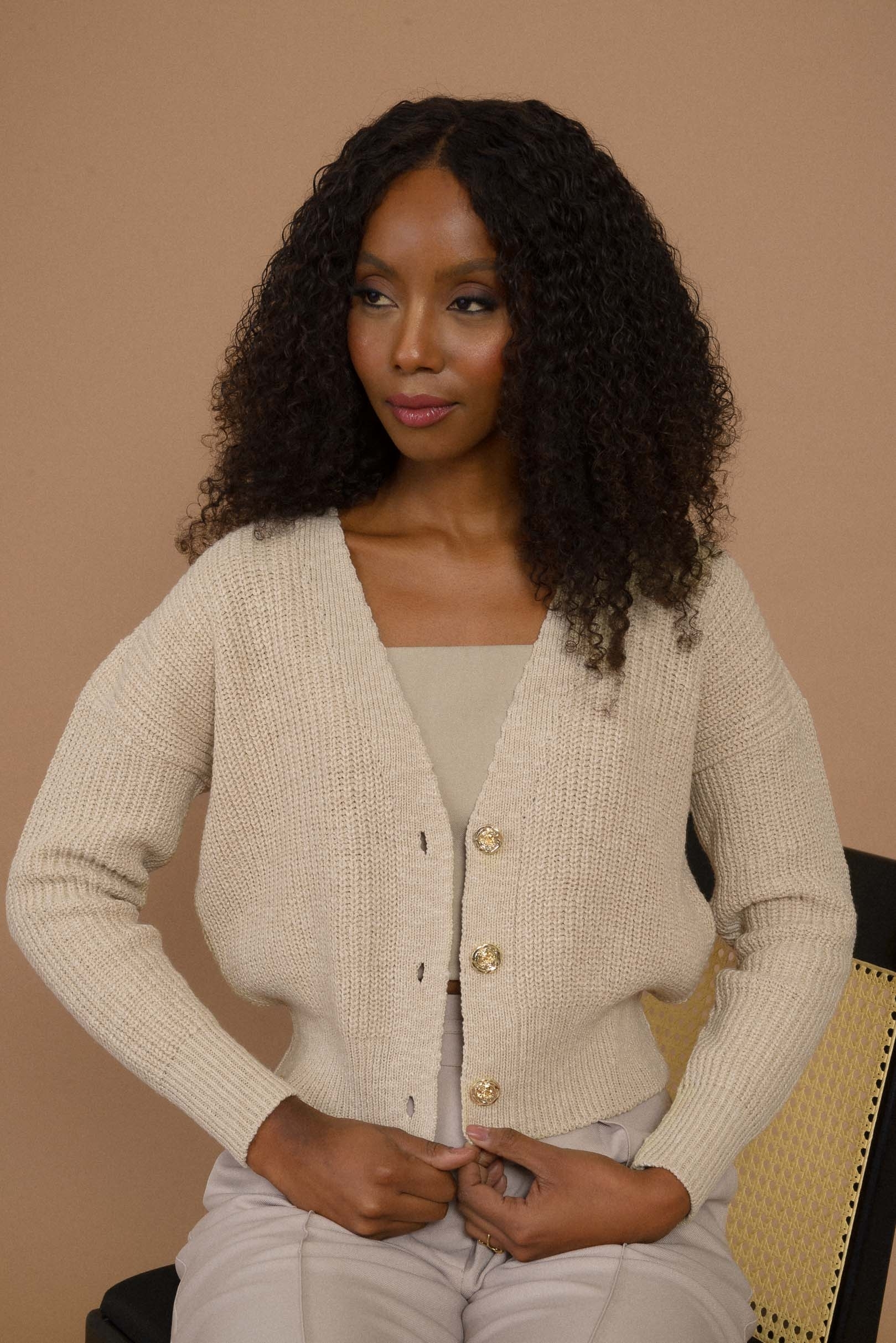 Cardigan Artesanal Beige | Tricots Cuplover