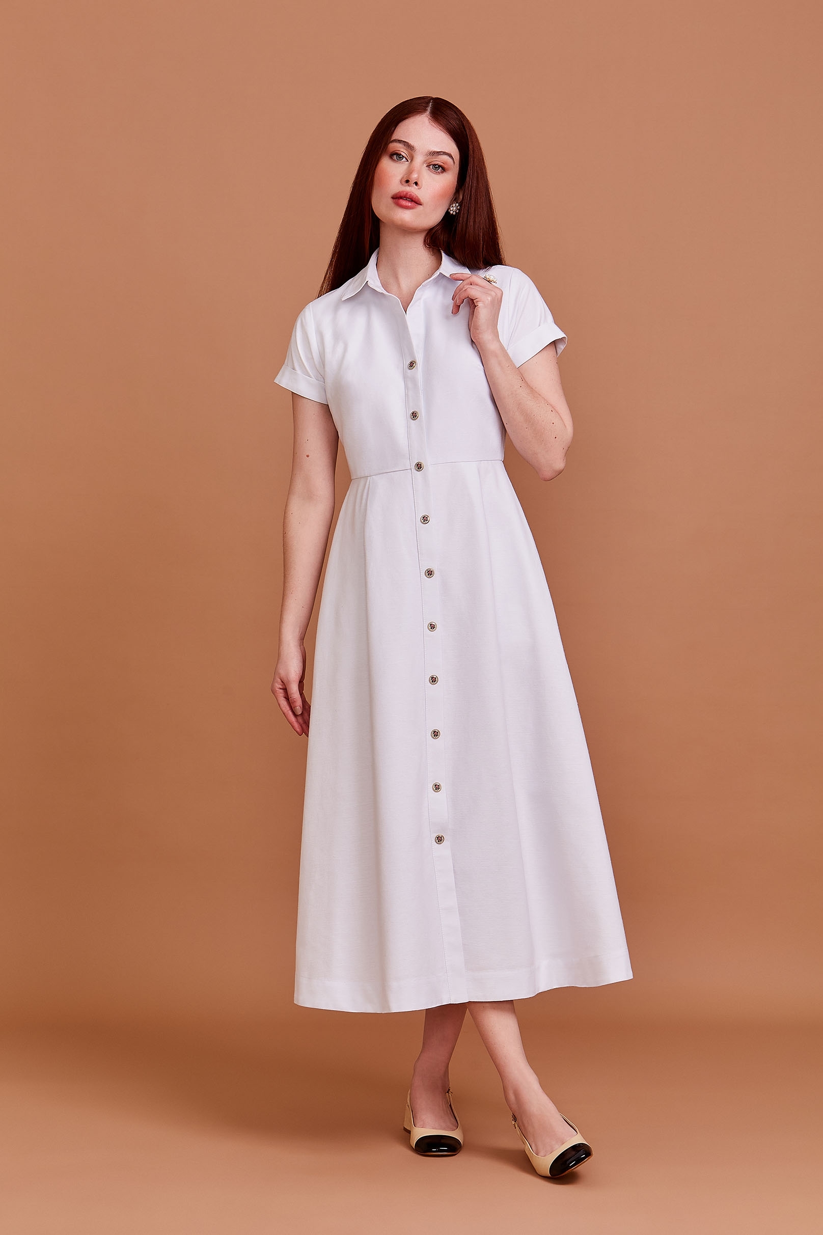 VESTIDO SUPERMIDI DÁLIA WHITE | VESTIDO SUPERMIDI CUPLOVER
